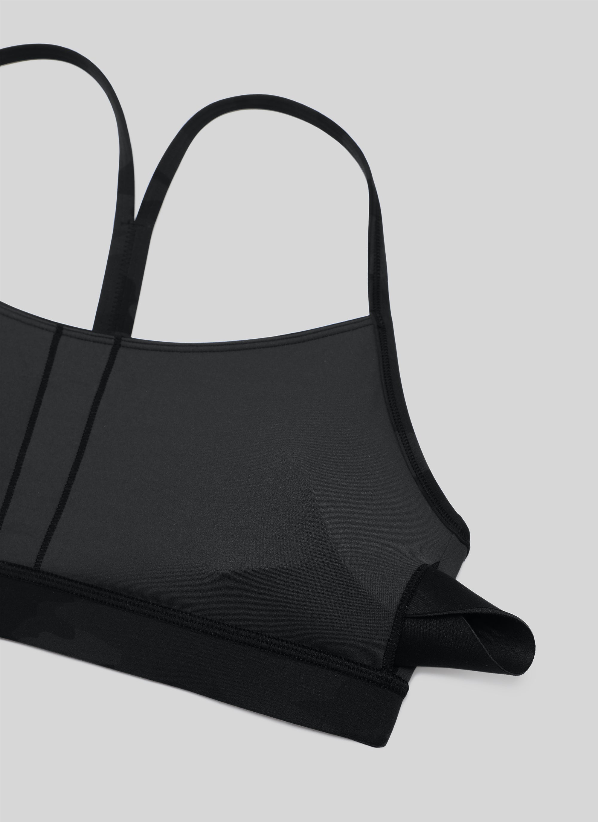 CRZ YOGA Damen Butterluxe Y-Rücken Racerback Sport BH Schwarz