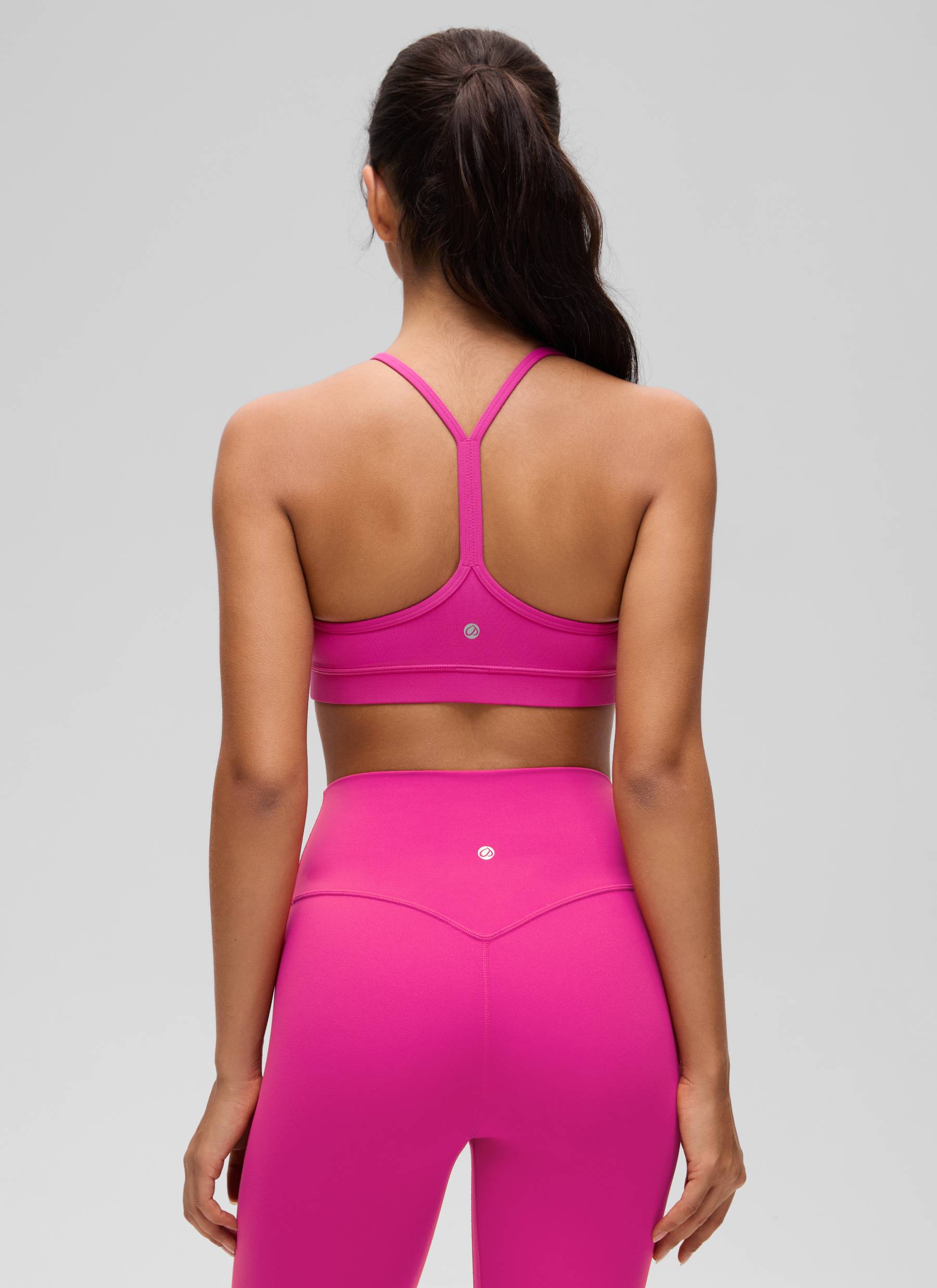 CRZ YOGA Damen Butterluxe Y-Rücken Racerback Sport BH Hibiskus-Purpur