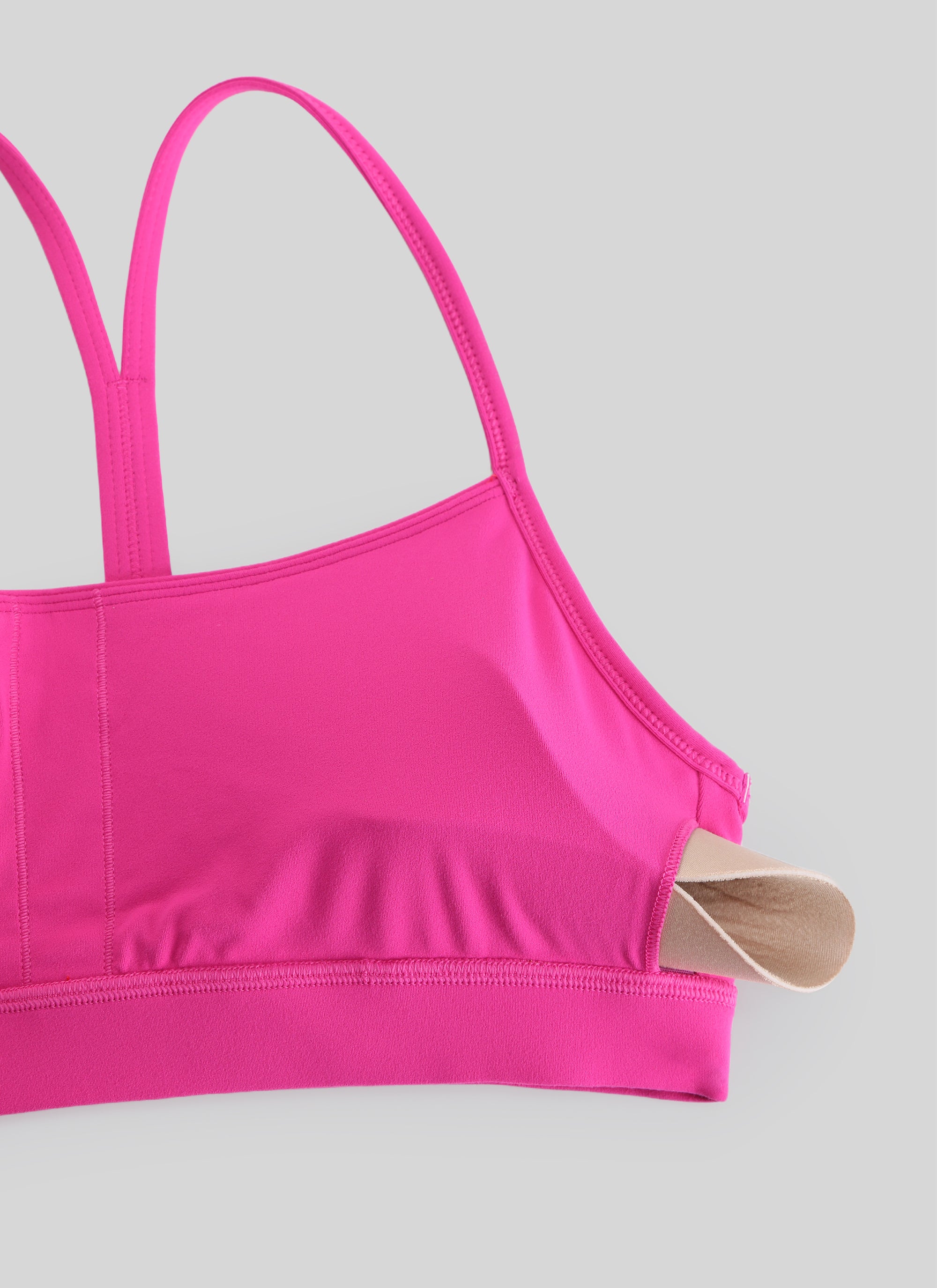 CRZ YOGA Damen Butterluxe Y-Rücken Racerback Sport BH Hibiskus-Purpur