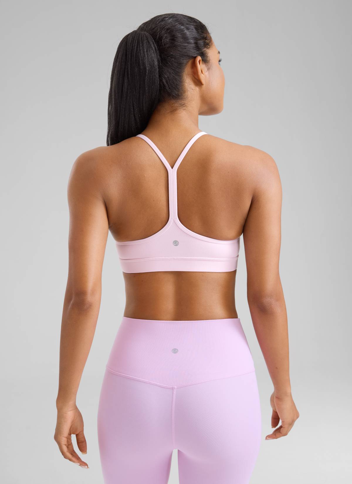 CRZ YOGA Damen Butterluxe Y-Rücken Racerback Sport BH Rosa Pfingstrose
