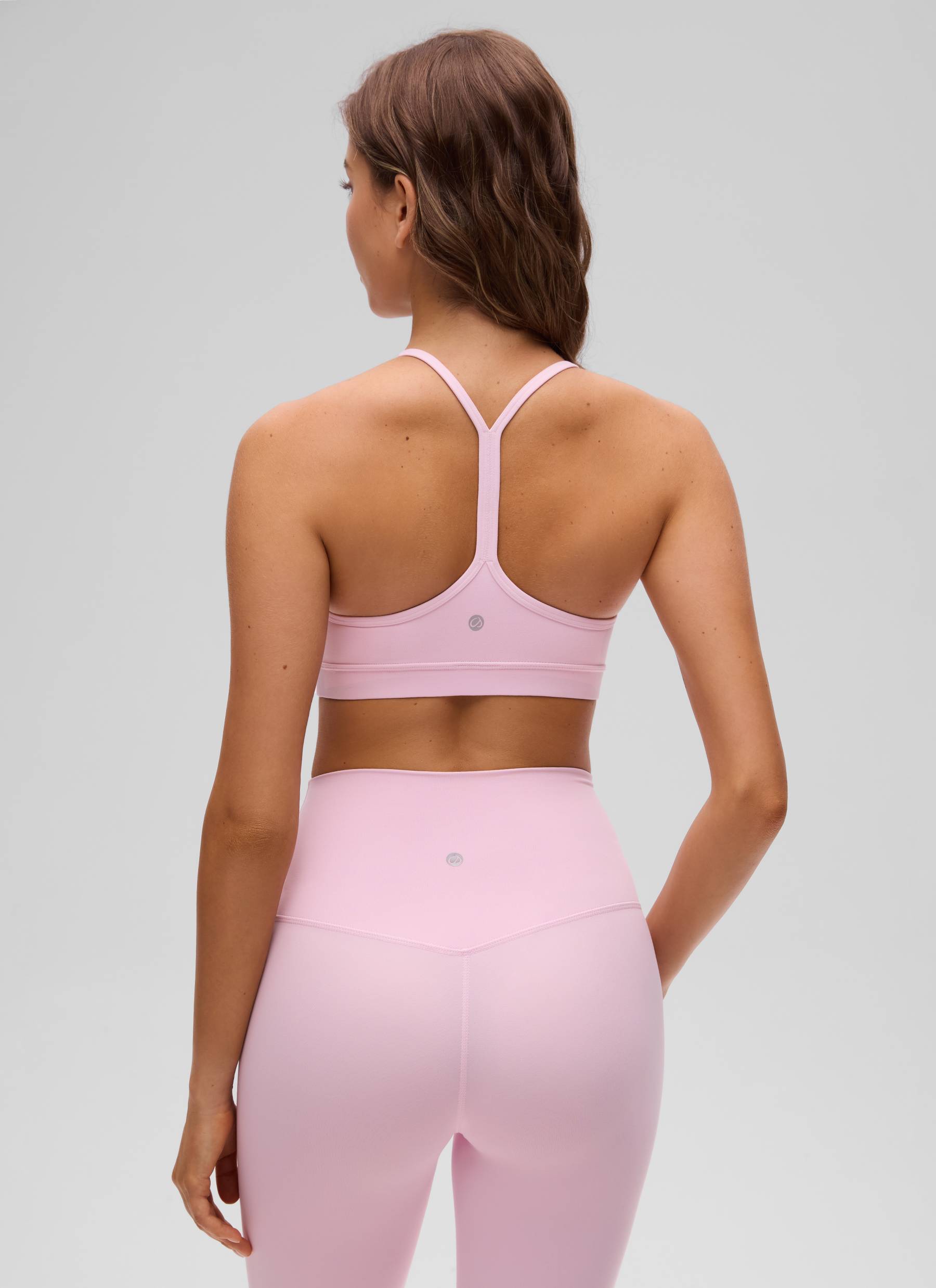 CRZ YOGA Damen Butterluxe Y-Rücken Racerback Sport BH Rosa Pfingstrose
