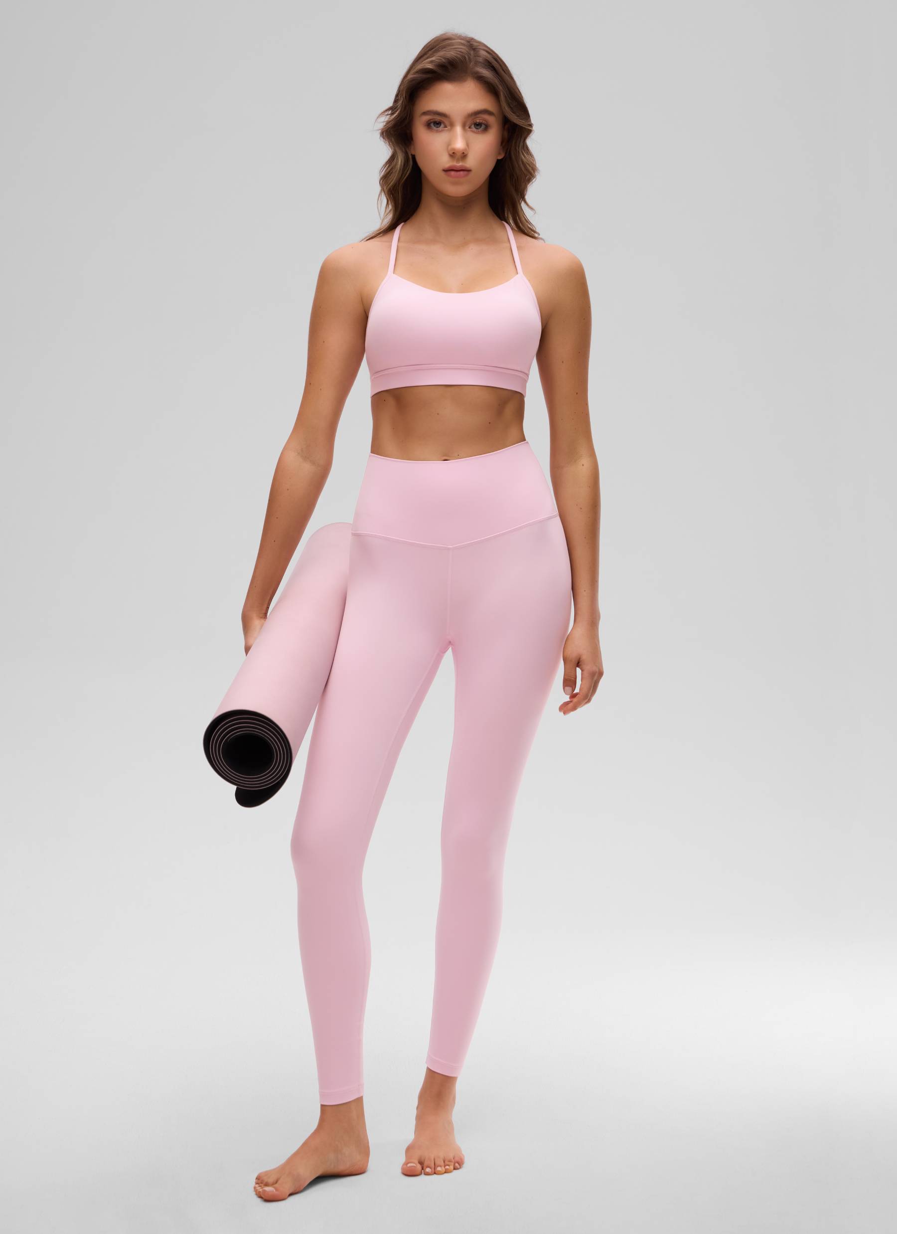 CRZ YOGA Damen Butterluxe Y-Rücken Racerback Sport BH Rosa Pfingstrose