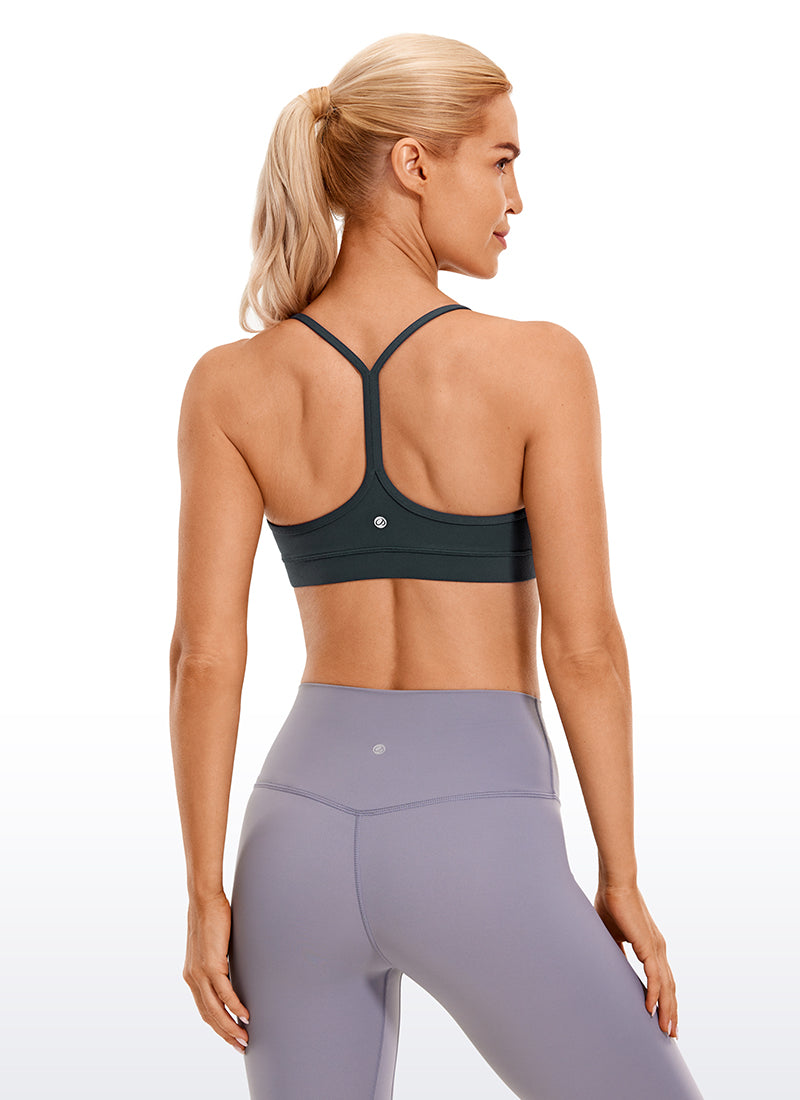 CRZ YOGA Damen Butterluxe Y-Rücken Racerback Sport BH Dunkelgrün