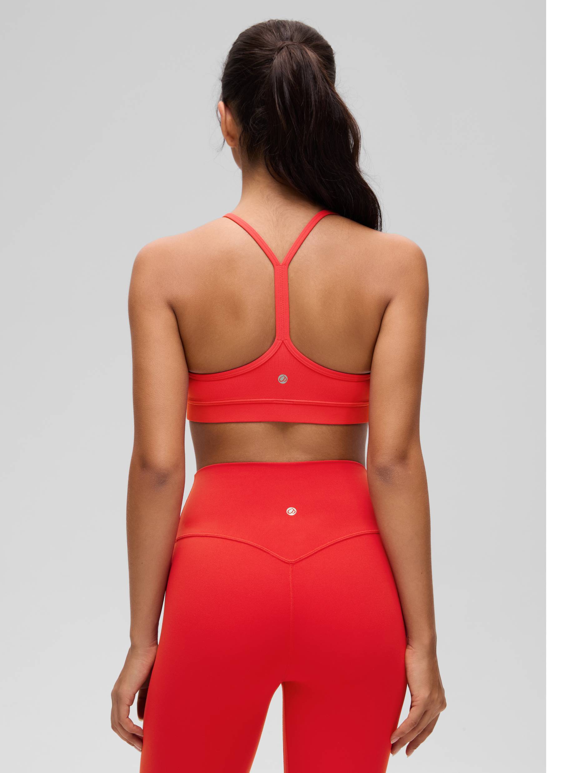 CRZ YOGA Damen Butterluxe Y-Rücken Racerback Sport BH Tiefrot