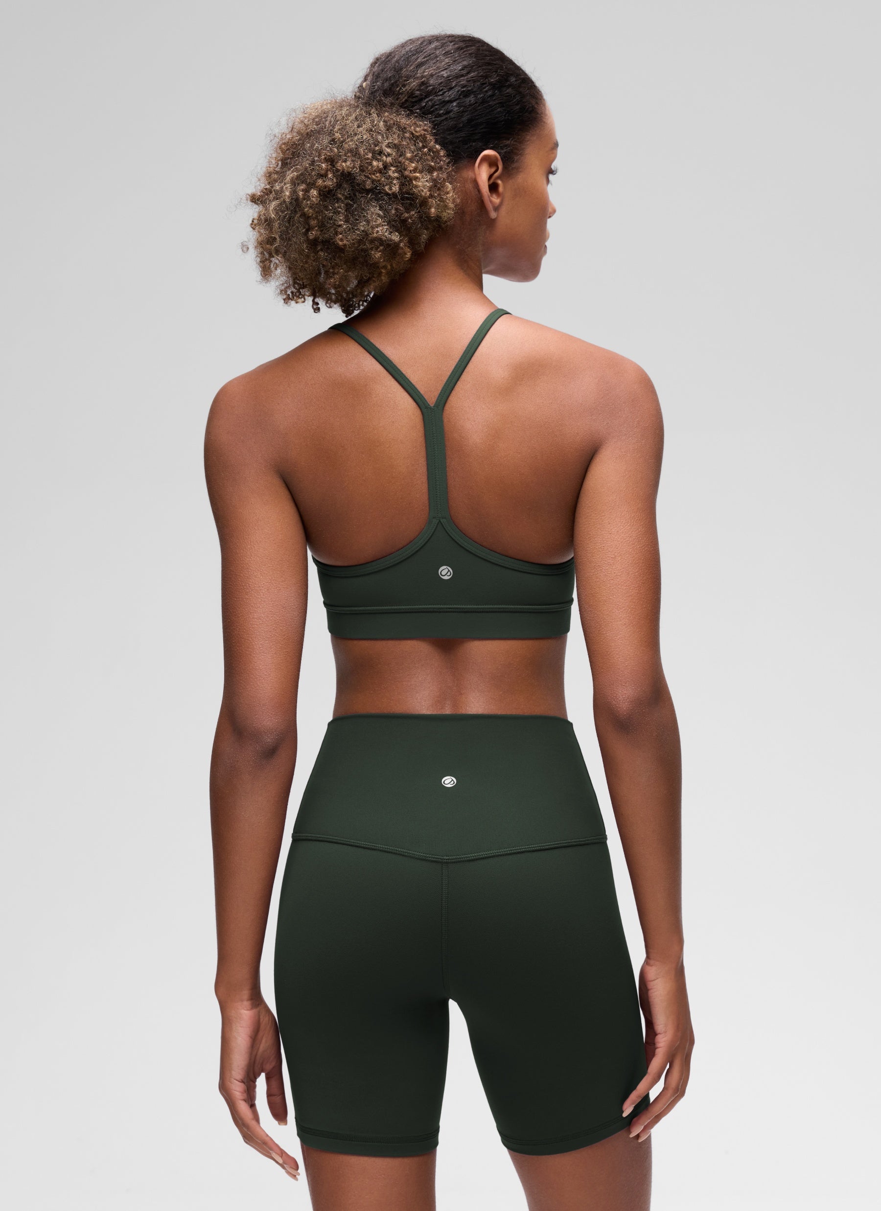 CRZ YOGA Damen Butterluxe Y-Rücken Racerback Sport BH Legende Grün