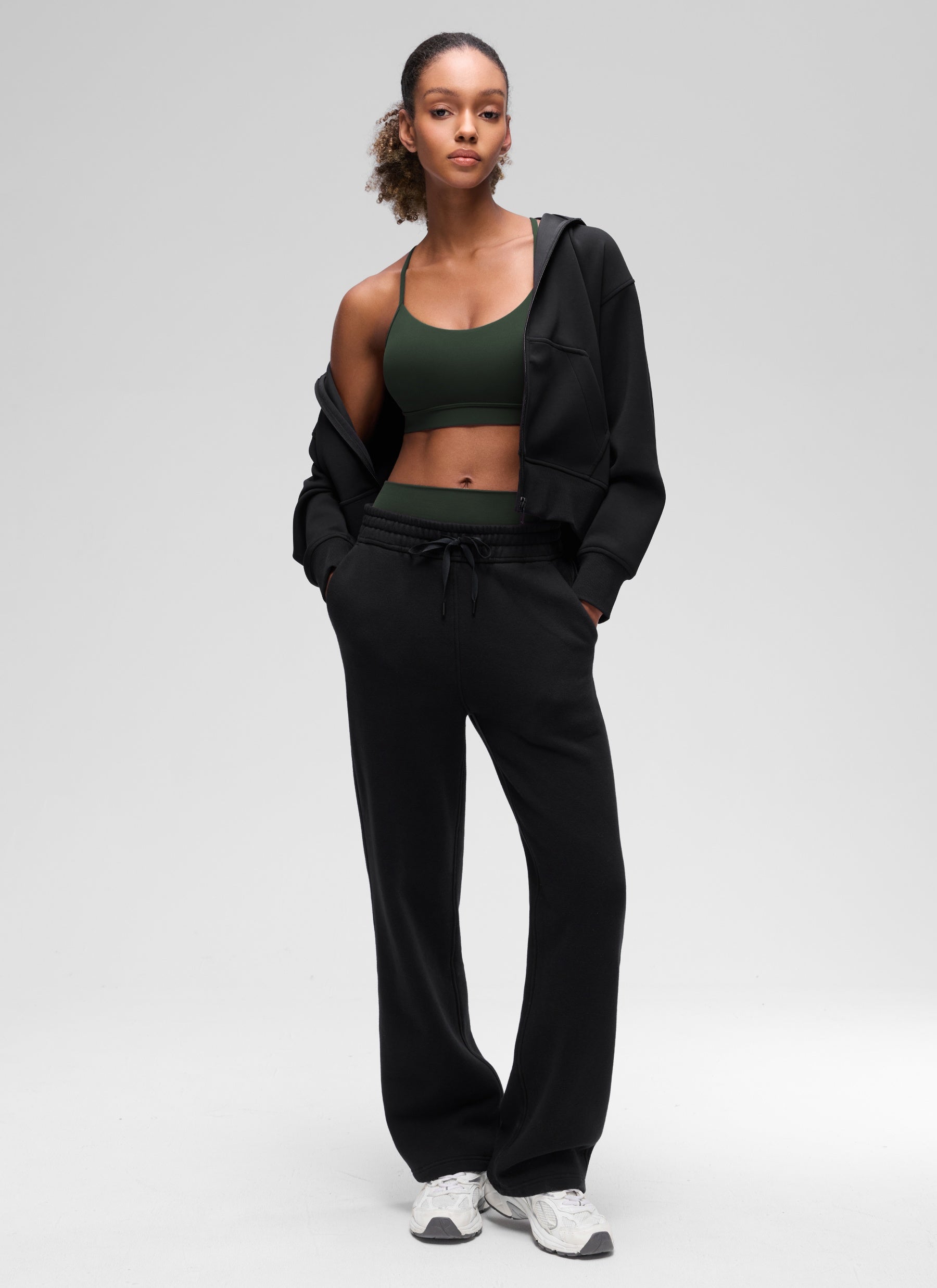 CRZ YOGA Damen Butterluxe Y-Rücken Racerback Sport BH Legende Grün