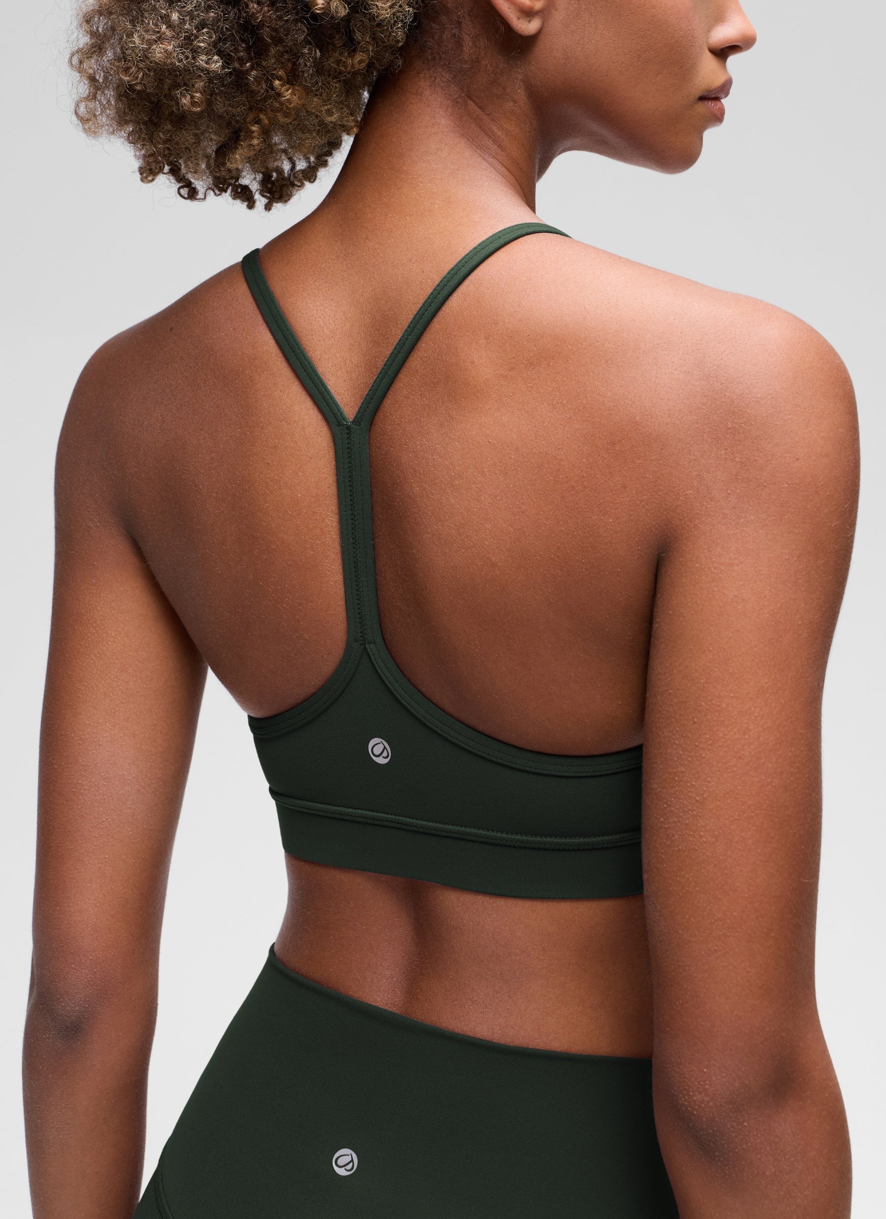 CRZ YOGA Damen Butterluxe Y-Rücken Racerback Sport BH Legende Grün