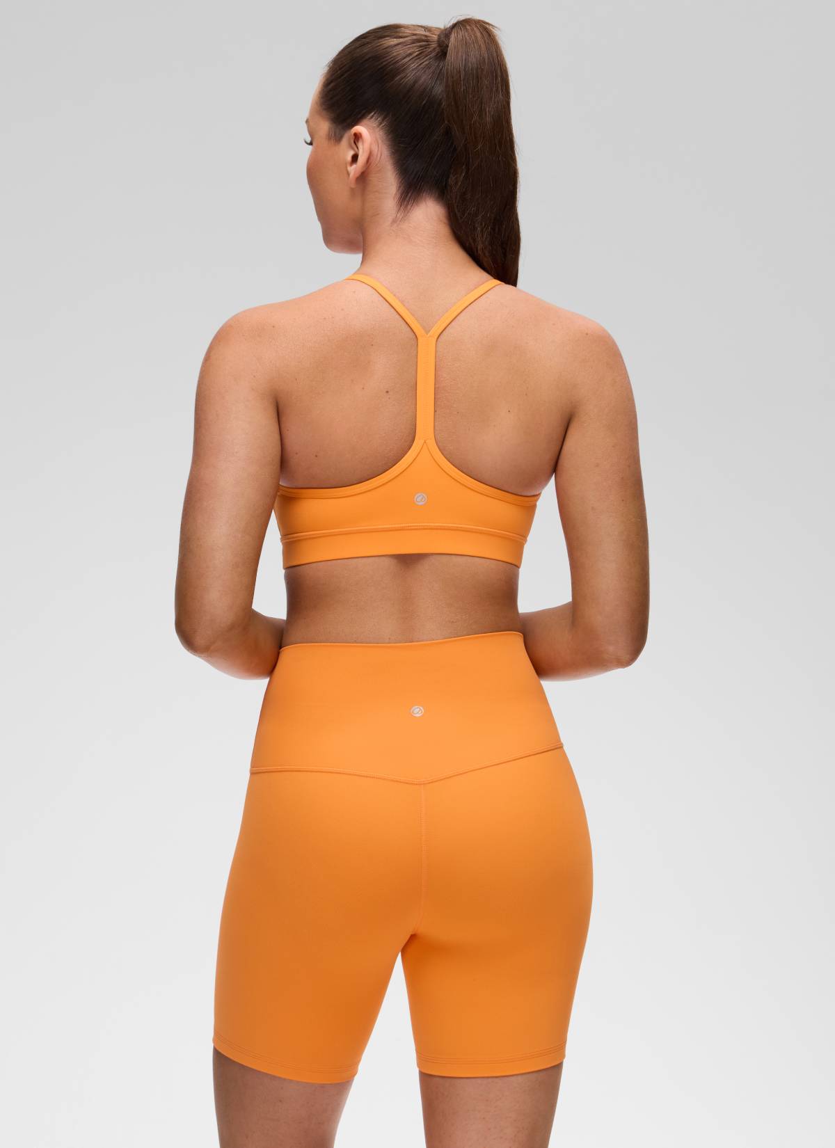 CRZ YOGA Damen Butterluxe Y-Rücken Racerback Sport BH Tiger Orange