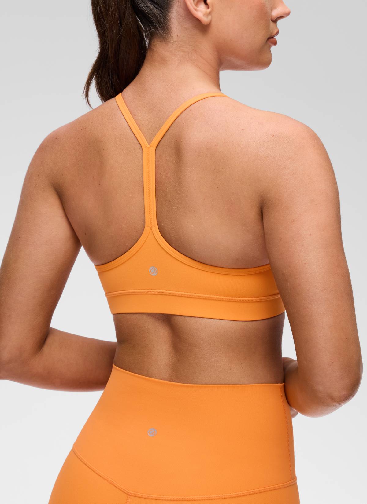 CRZ YOGA Damen Butterluxe Y-Rücken Racerback Sport BH Tiger Orange