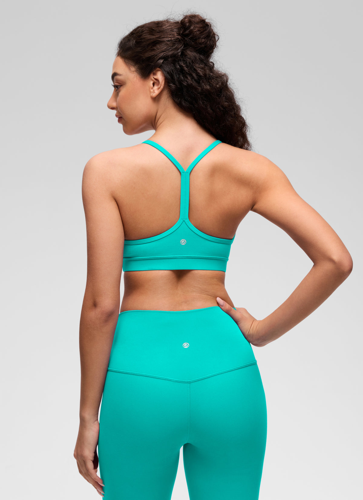 CRZ YOGA Damen Butterluxe Y-Rücken Racerback Sport BH Tropen Krickente
