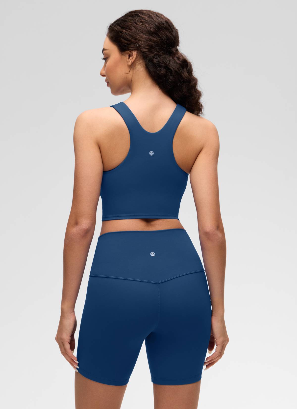 CRZ YOGA Damen Butterluxe Racerback Gepolstert Ohne Bügel Sport BH FRANZÖSISCHE MARINE
