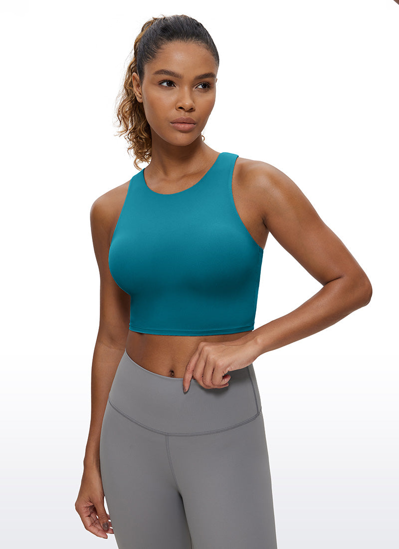 CRZ YOGA Damen Butterluxe Racerback Gepolstert Ohne Bügel Sport BH Borealis-Grün