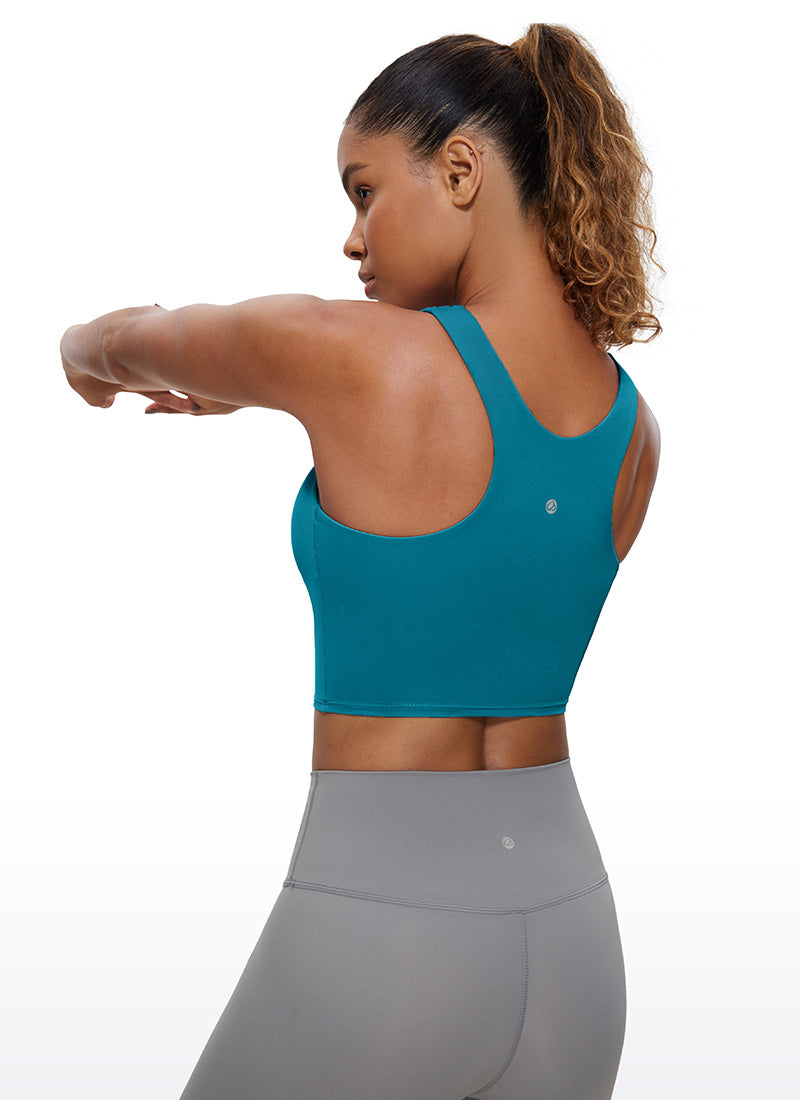 CRZ YOGA Damen Butterluxe Racerback Gepolstert Ohne Bügel Sport BH Borealis-Grün