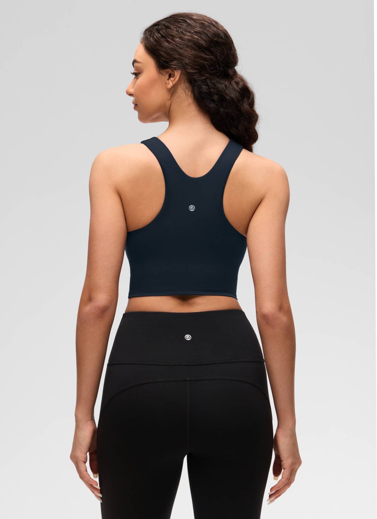 CRZ YOGA Damen Butterluxe Racerback Gepolstert Ohne Bügel Sport BH Echte Marine
