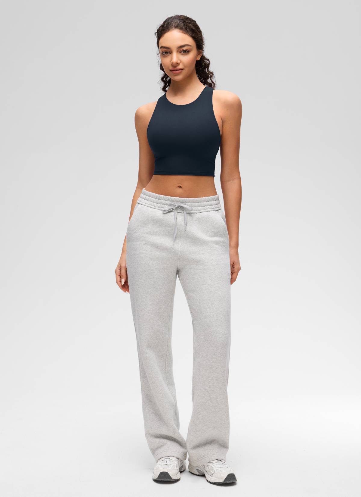 CRZ YOGA Damen Butterluxe Racerback Gepolstert Ohne Bügel Sport BH Echte Marine