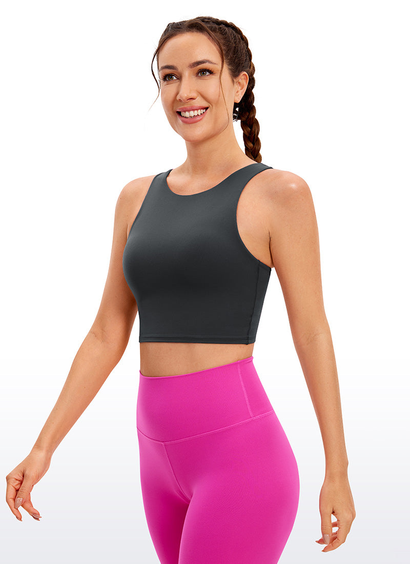 CRZ YOGA Damen Butterluxe Racerback Gepolstert Ohne Bügel Sport BH Melanit