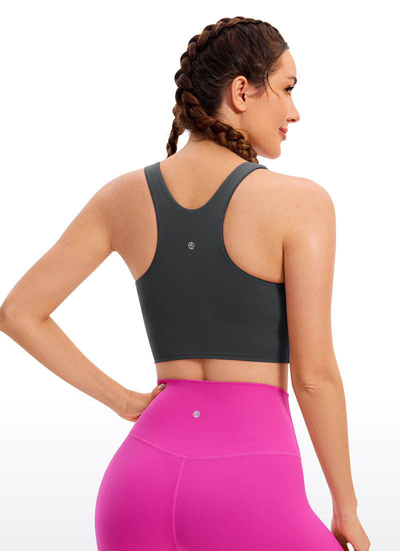 CRZ YOGA Damen Butterluxe Racerback Gepolstert Ohne Bügel Sport BH Melanit