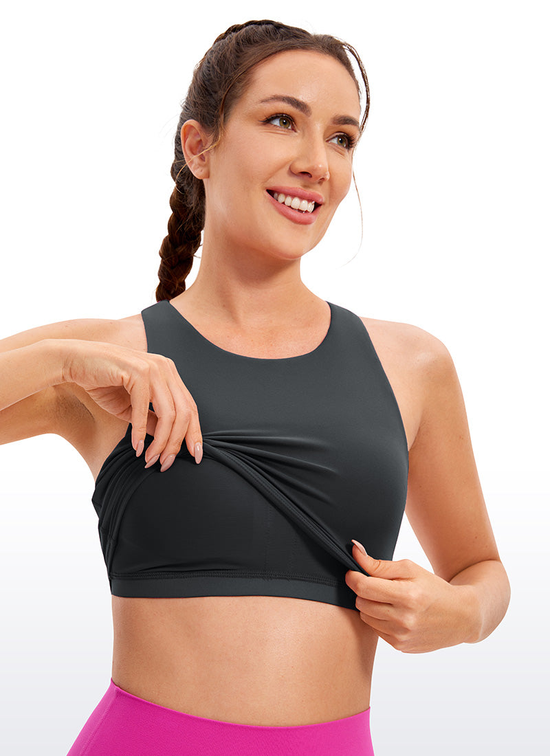 CRZ YOGA Damen Butterluxe Racerback Gepolstert Ohne Bügel Sport BH Melanit