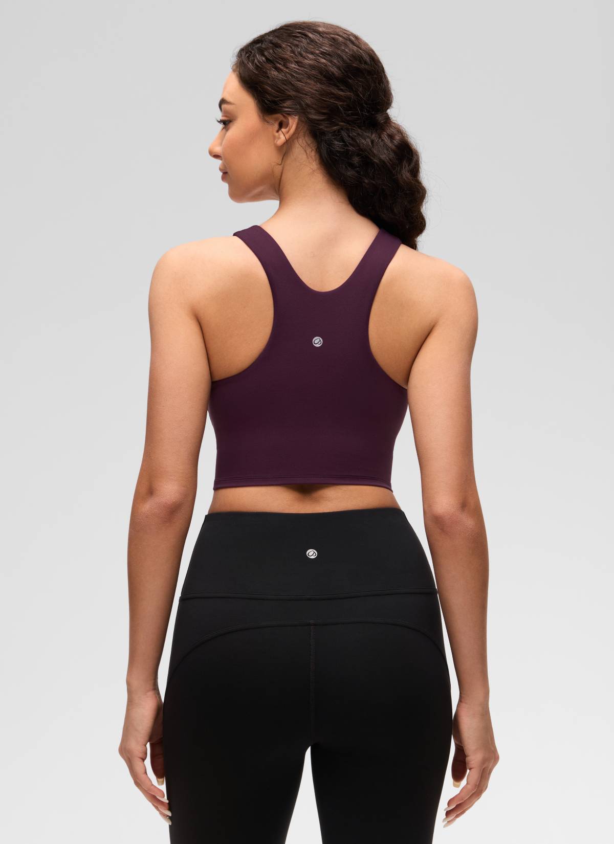 CRZ YOGA Damen Butterluxe Racerback Gepolstert Ohne Bügel Sport BH Dunkellila