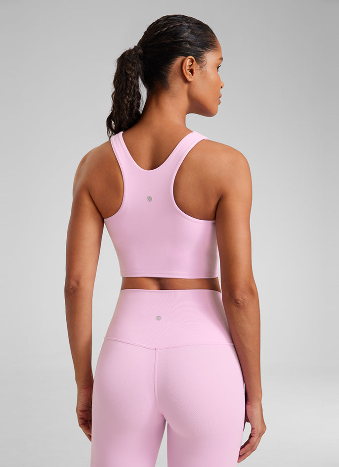 CRZ YOGA Damen Butterluxe Racerback Gepolstert Ohne Bügel Sport BH Vita Rosa