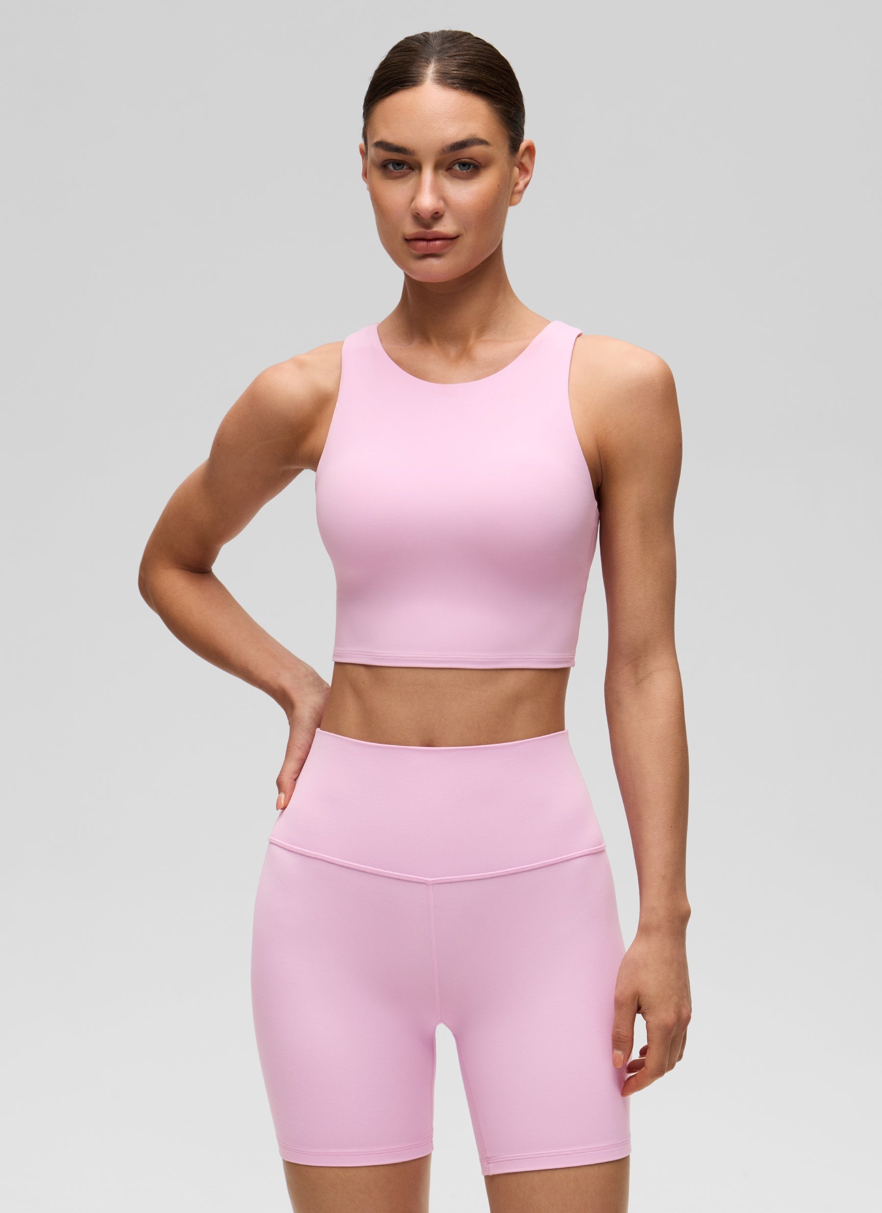 CRZ YOGA Damen Butterluxe Racerback Gepolstert Ohne Bügel Sport BH Vita Rosa