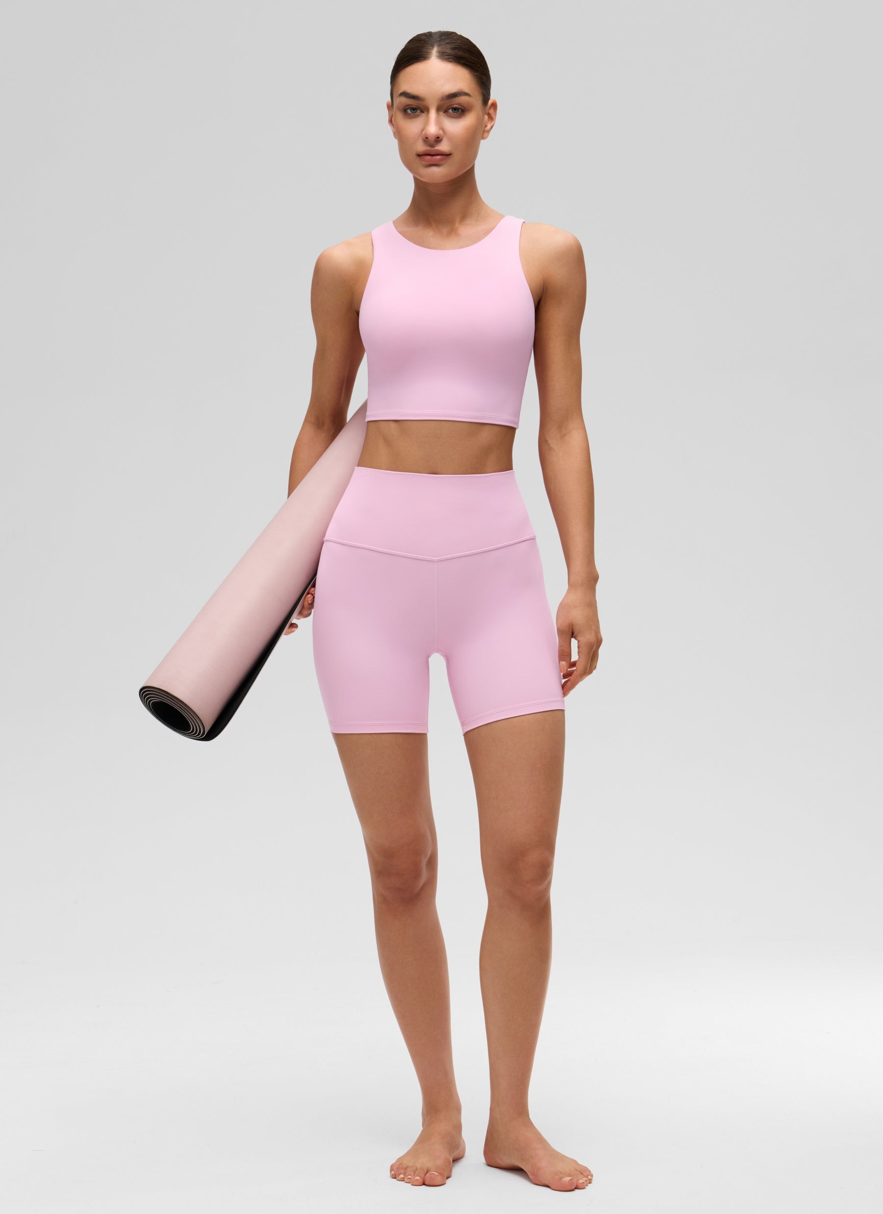 CRZ YOGA Damen Butterluxe Racerback Gepolstert Ohne Bügel Sport BH Vita Rosa