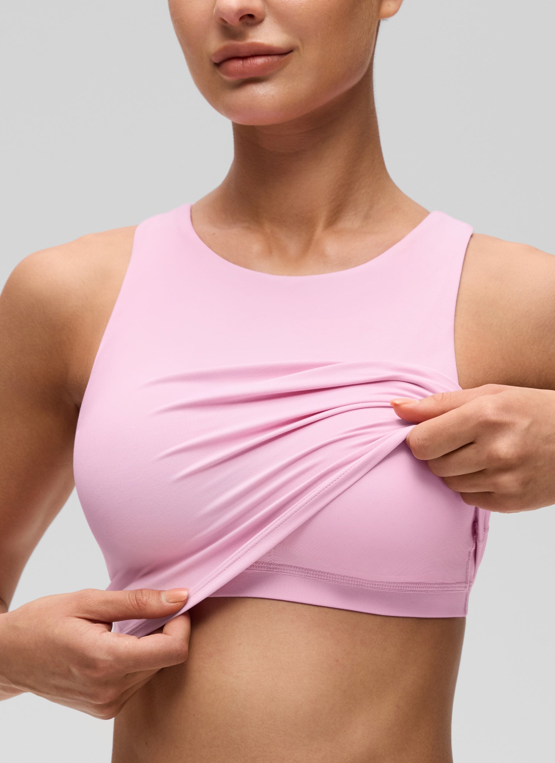 CRZ YOGA Damen Butterluxe Racerback Gepolstert Ohne Bügel Sport BH Vita Rosa