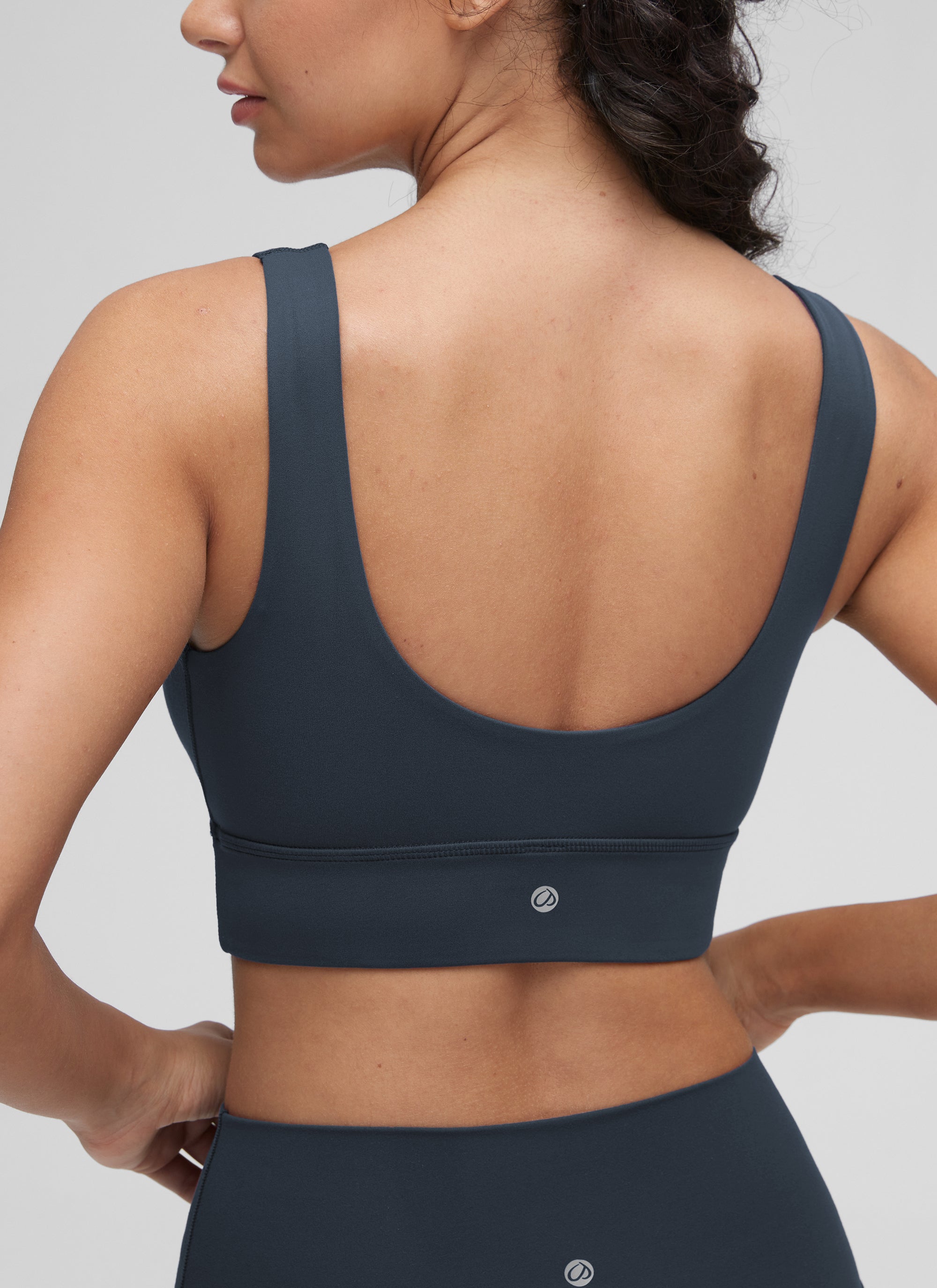 CRZ YOGA Damen Butterluxe U Back Ohne Buegel Longline Sport BH Echte Marine