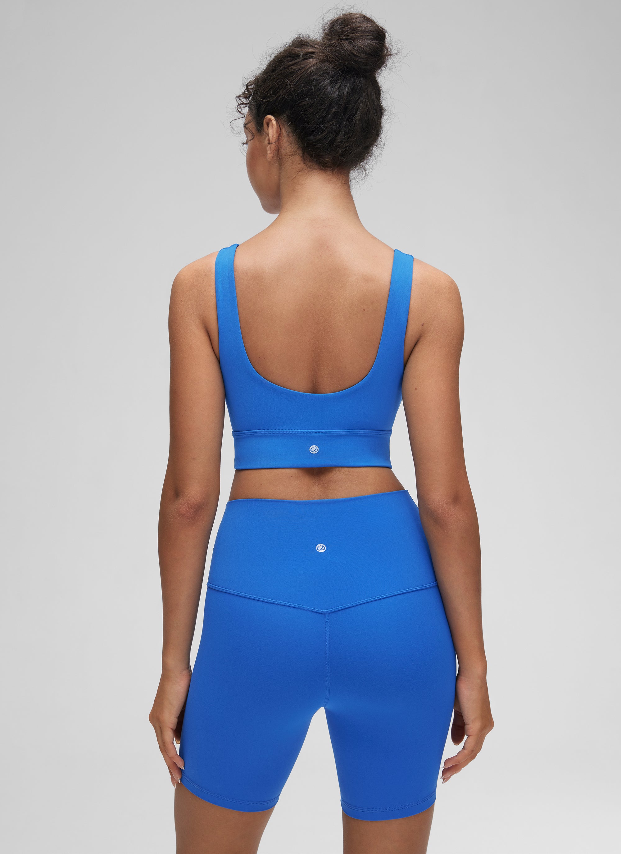 CRZ YOGA Damen Butterluxe U Back Ohne Buegel Longline Sport BH Funkelndes Blau