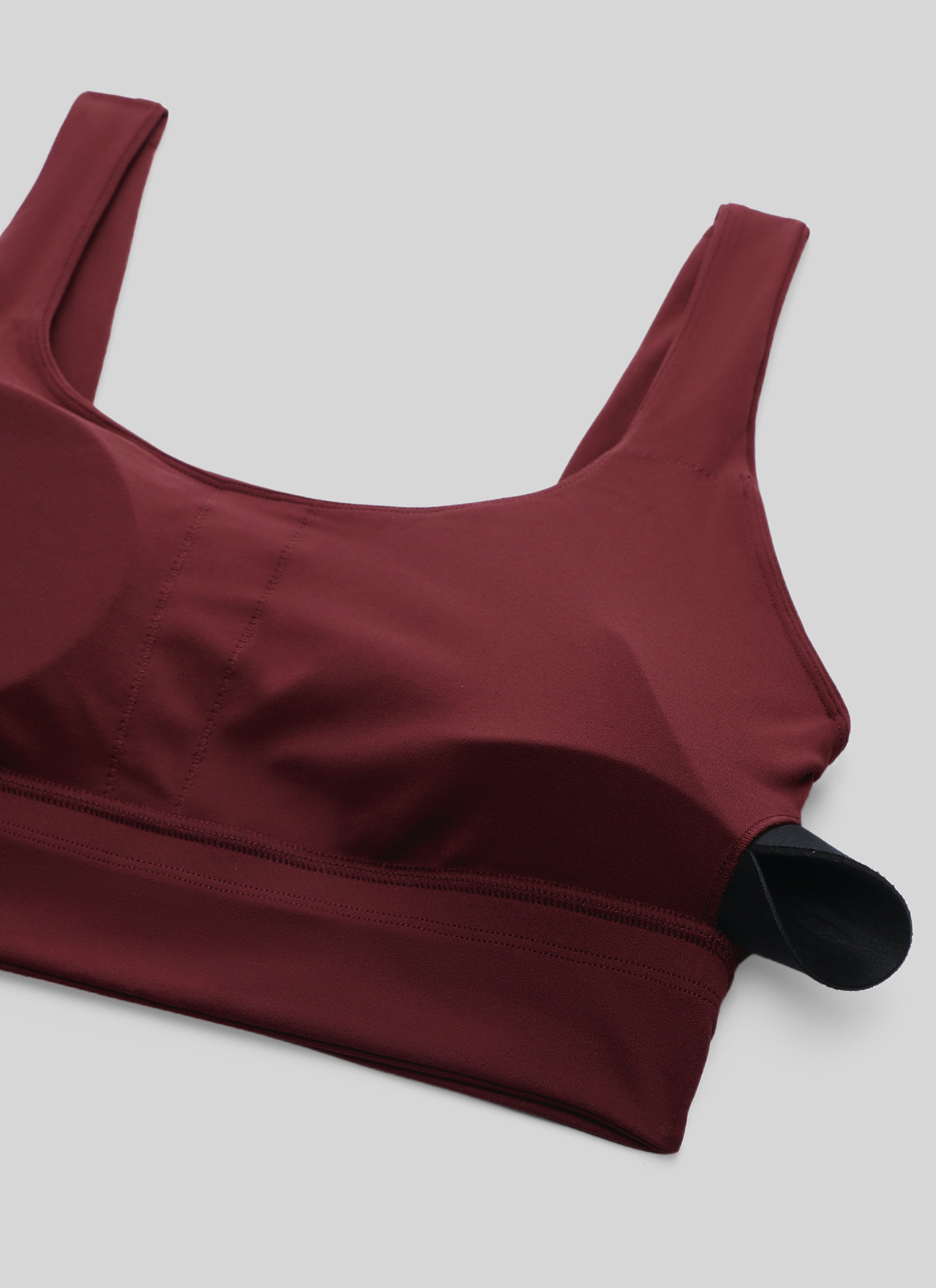 CRZ YOGA Damen Butterluxe U Back Ohne Buegel Longline Sport BH Roter Merlot