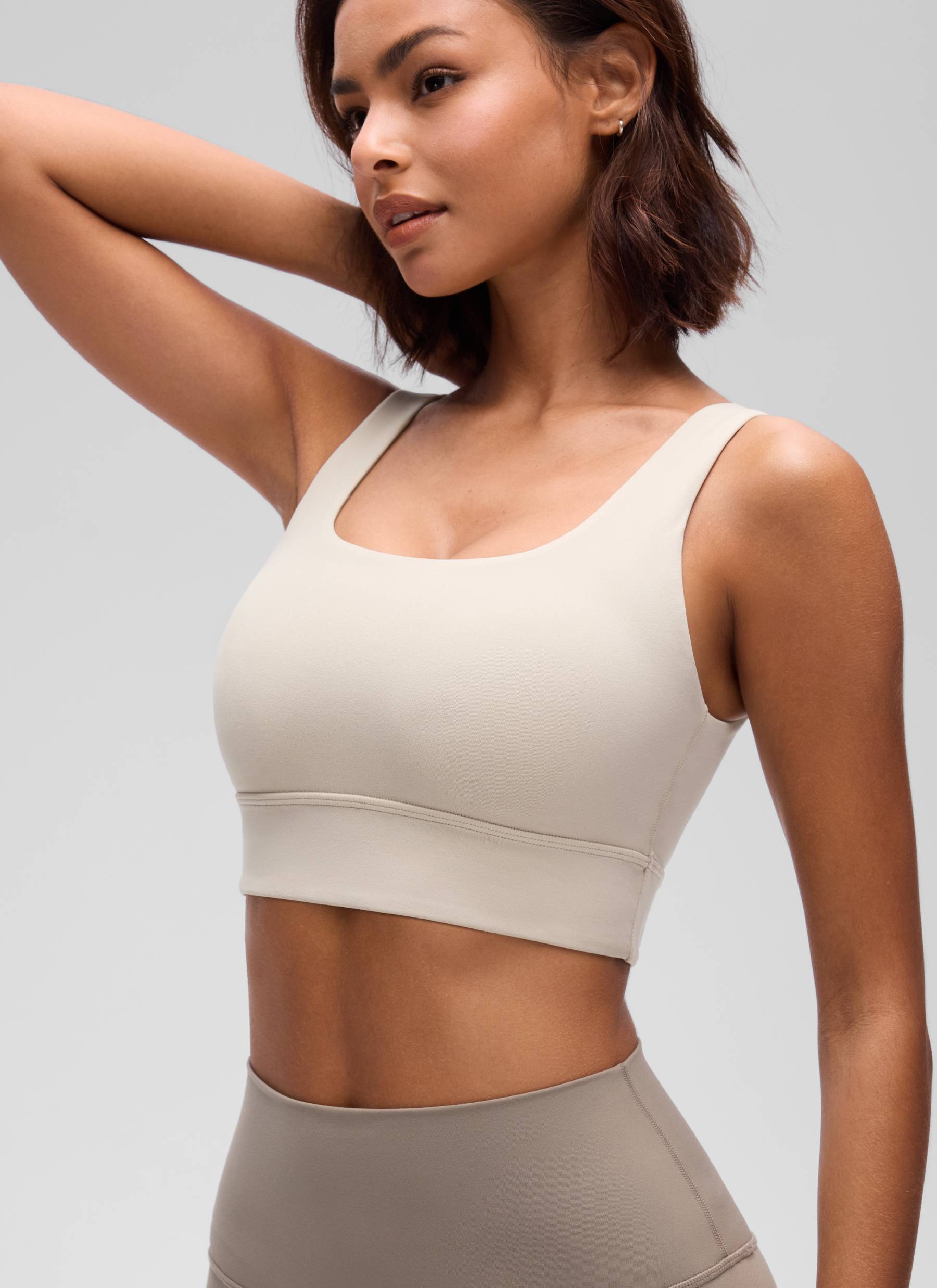 CRZ YOGA Damen Butterluxe U Back Ohne Buegel Longline Sport BH Mojave-Braun
