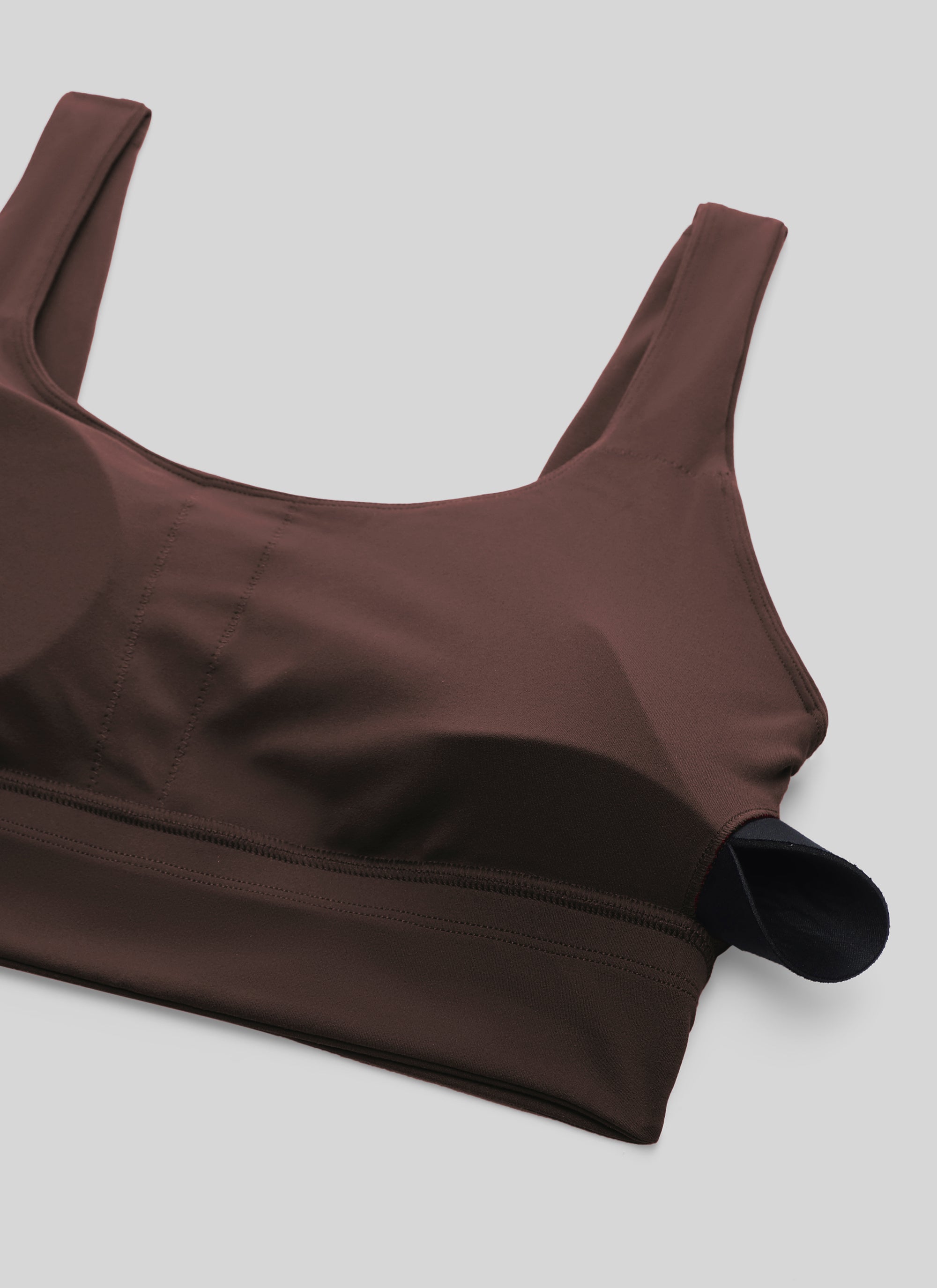 CRZ YOGA Damen Butterluxe U Back Ohne Buegel Longline Sport BH Heißes Fudge-Brown