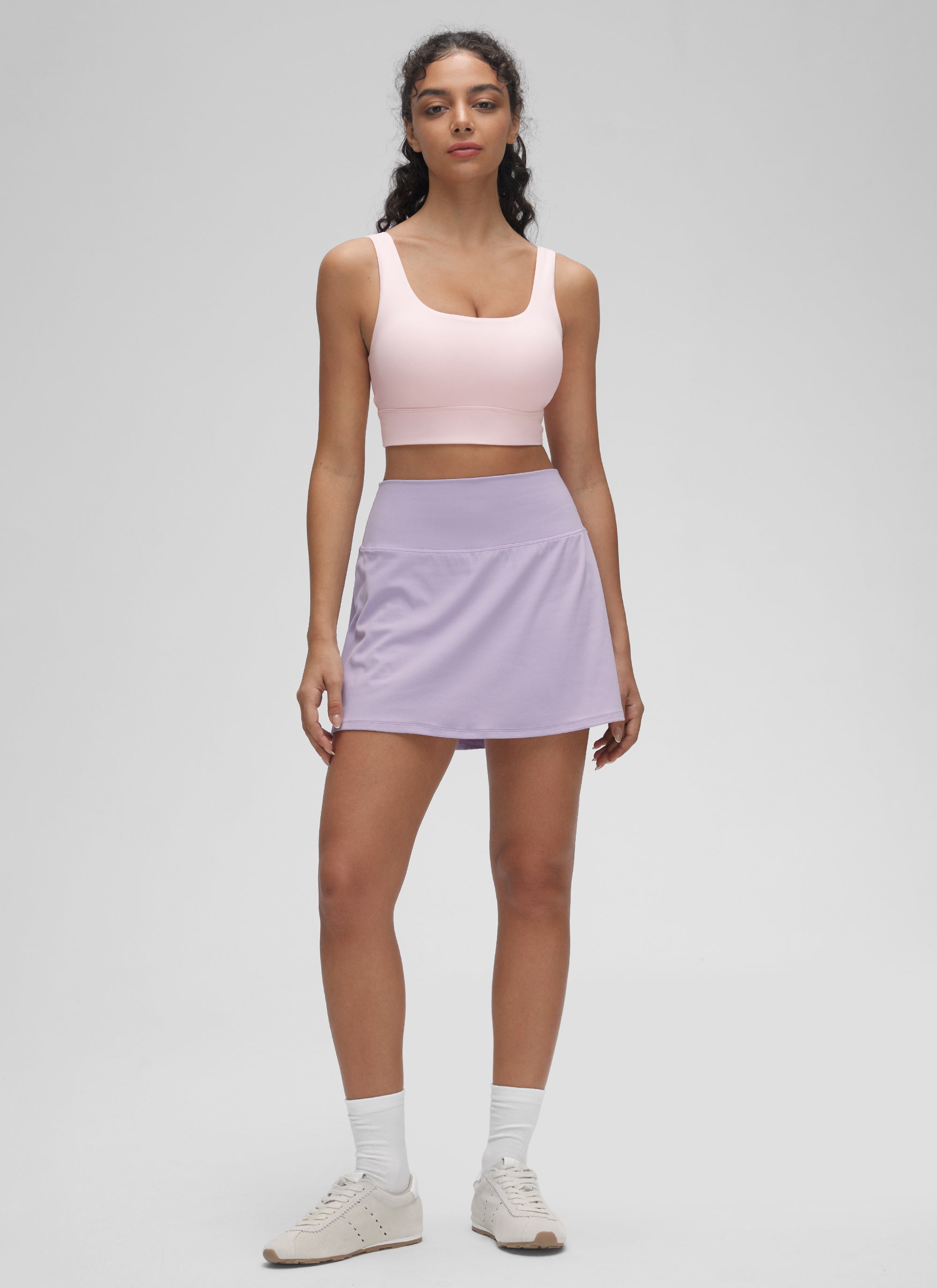 CRZ YOGA Damen Butterluxe U Back Ohne Buegel Longline  Sport BH Erdbeerrosa