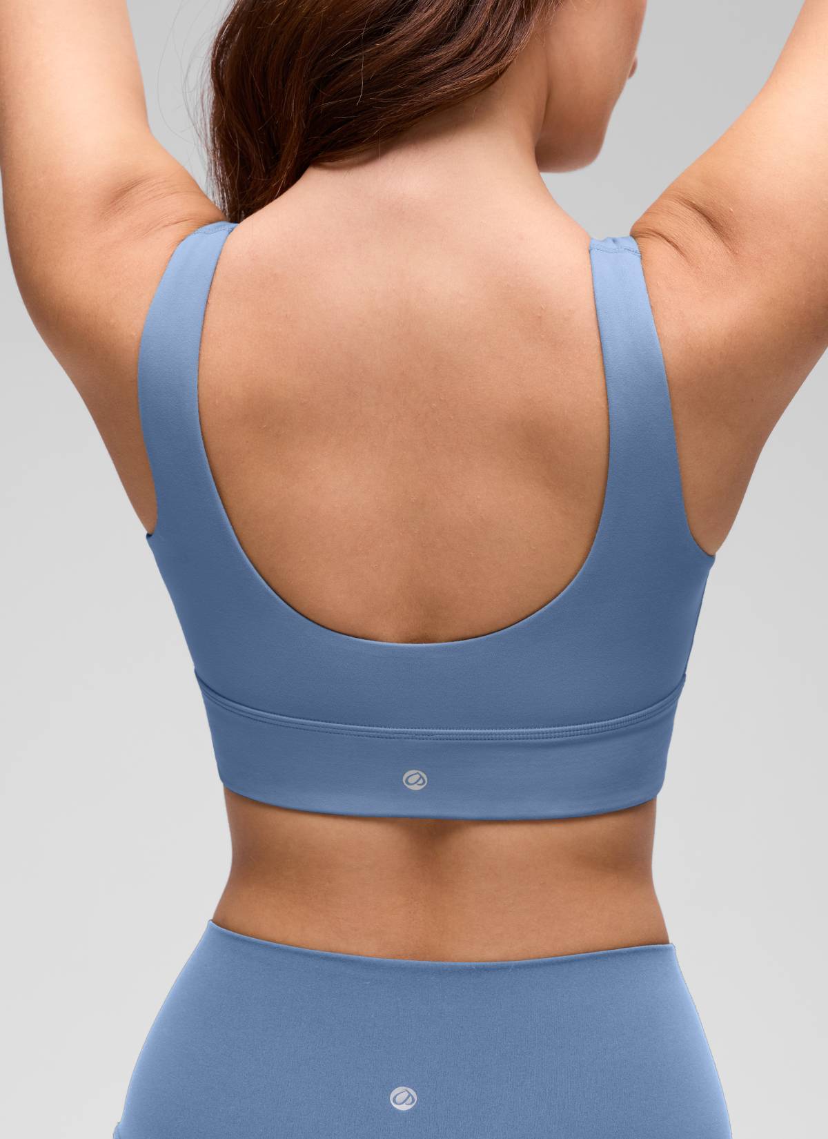 CRZ YOGA Damen Butterluxe U Back Ohne Buegel Longline  Sport BH Oase Blau