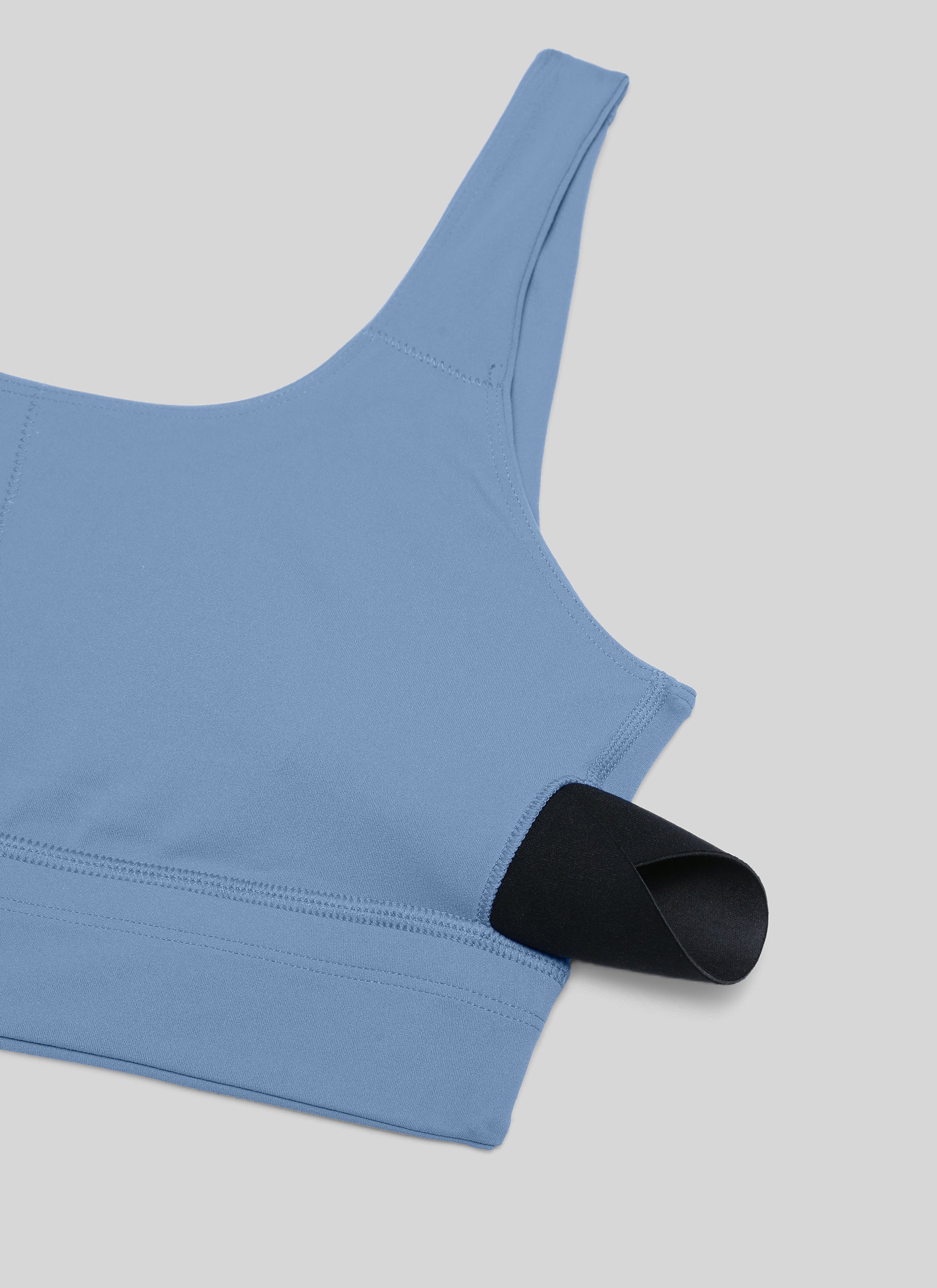 CRZ YOGA Damen Butterluxe U Back Ohne Buegel Longline  Sport BH Oase Blau