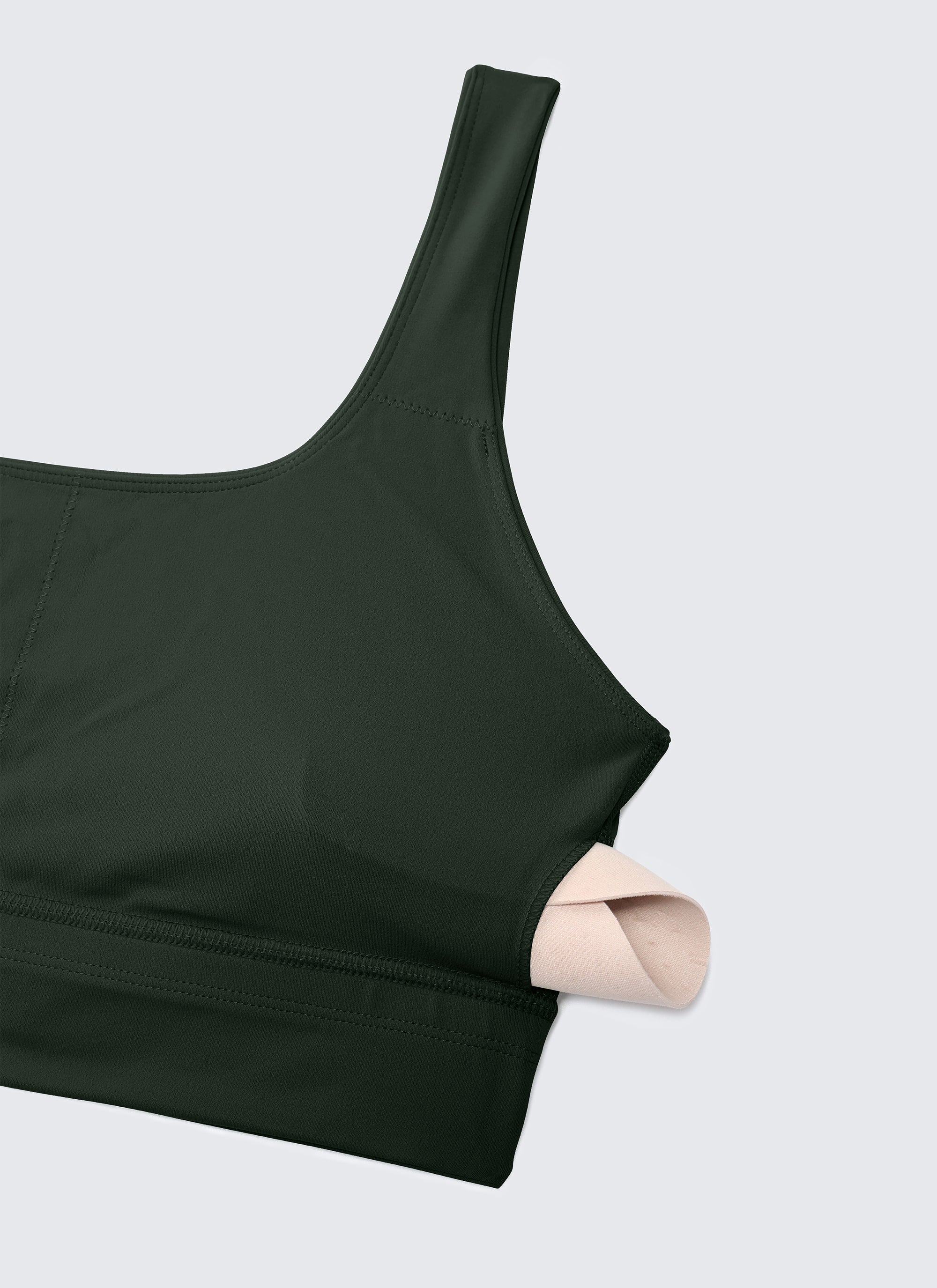 CRZ YOGA Damen Butterluxe U Back Ohne Buegel Longline  Sport BH Legende Grün