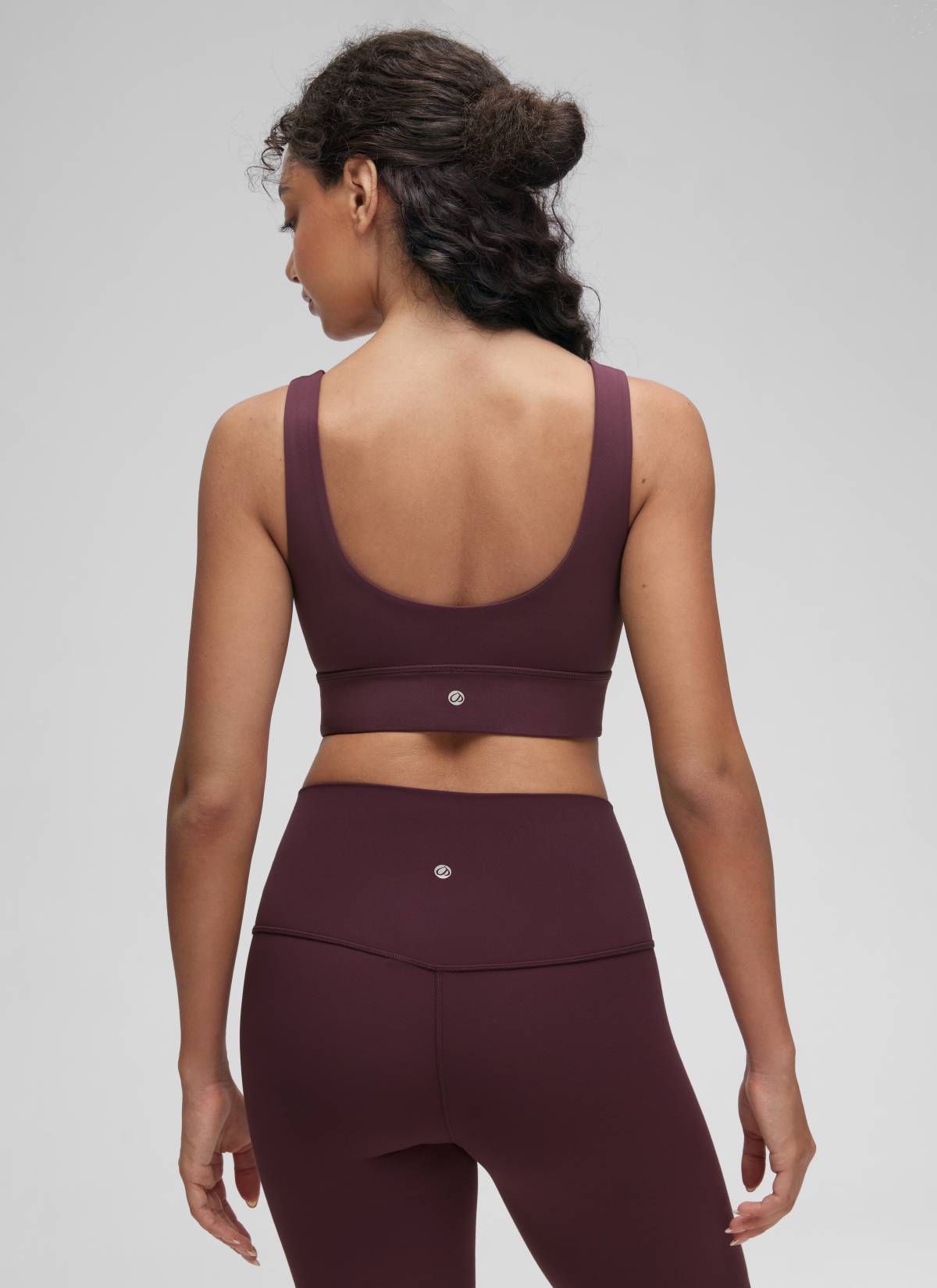 CRZ YOGA Damen Butterluxe U Back Ohne Buegel Longline  Sport BH Reife Pflaume