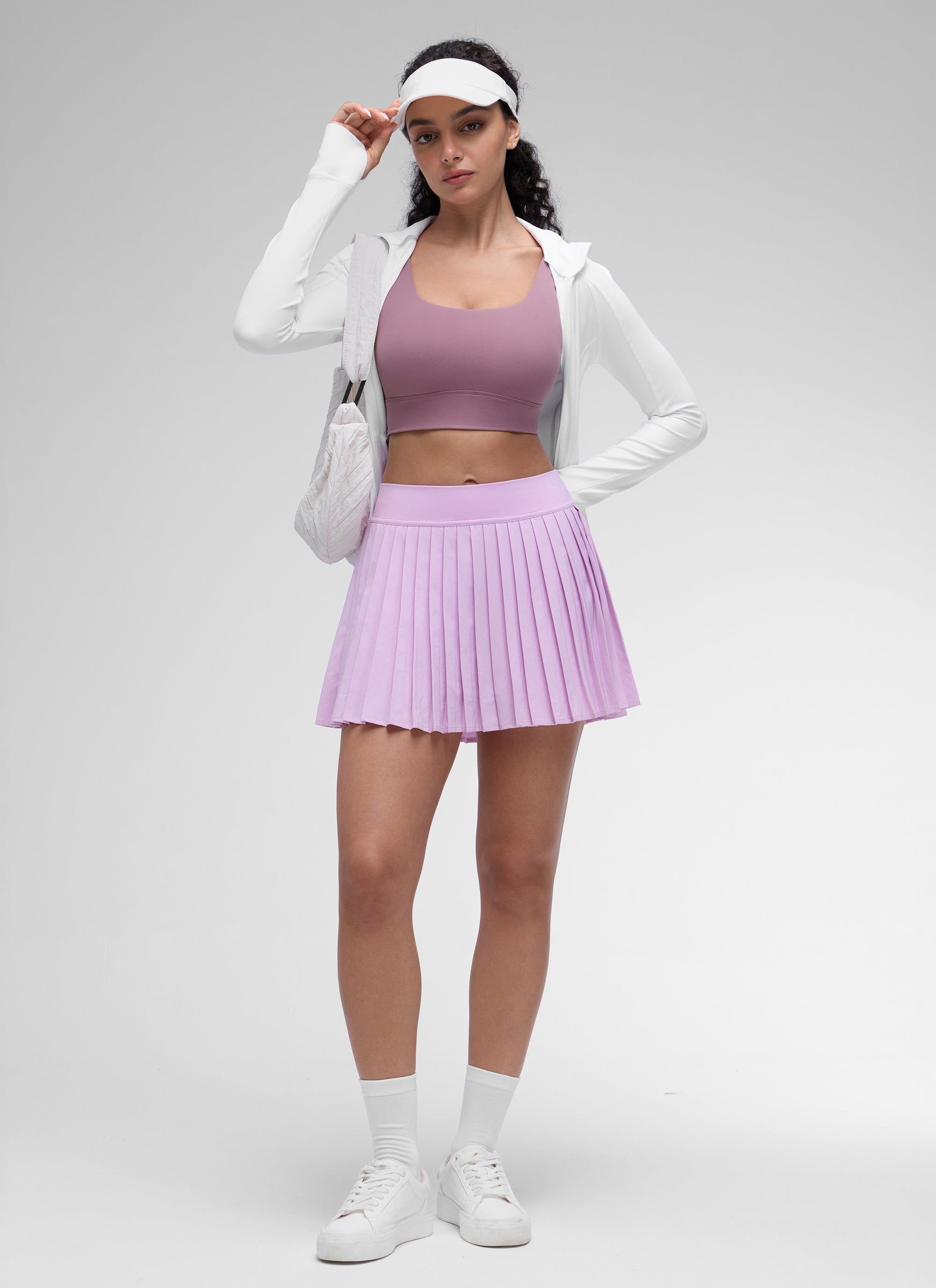 CRZ YOGA Damen Butterluxe U Back Ohne Buegel Longline  Sport BH Lavendel Hell