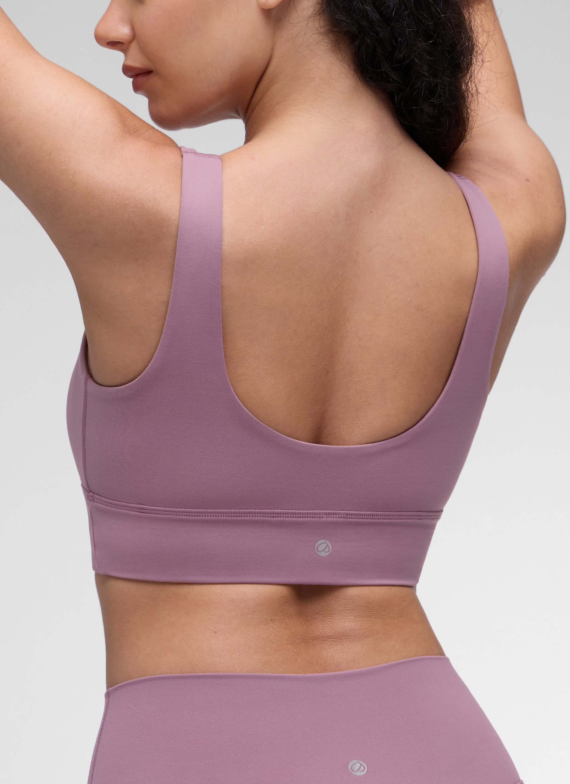 CRZ YOGA Damen Butterluxe U Back Ohne Buegel Longline  Sport BH Lavendel Hell