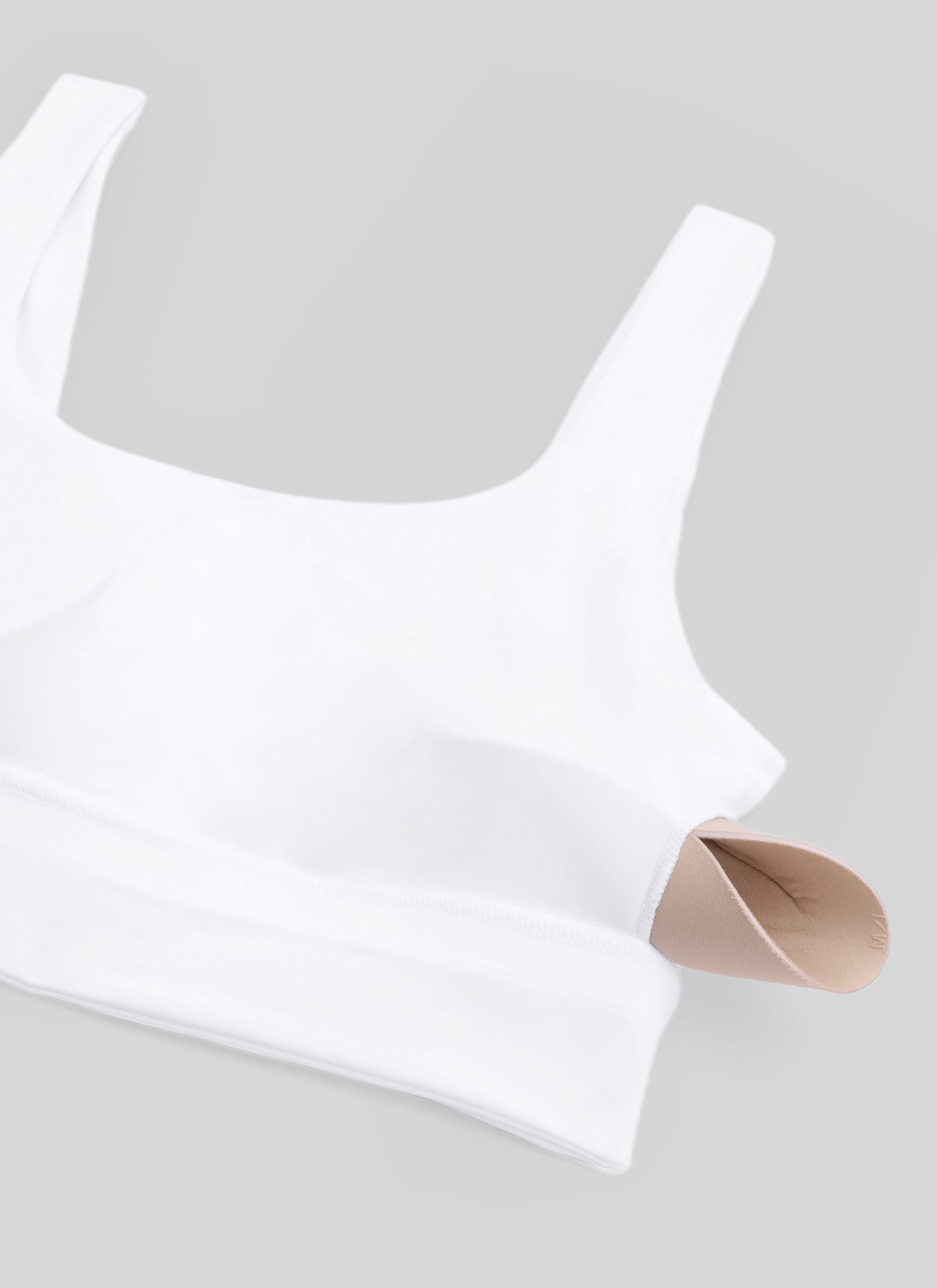 CRZ YOGA Damen Butterluxe U Back Ohne Buegel Longline Sport BH Weiss