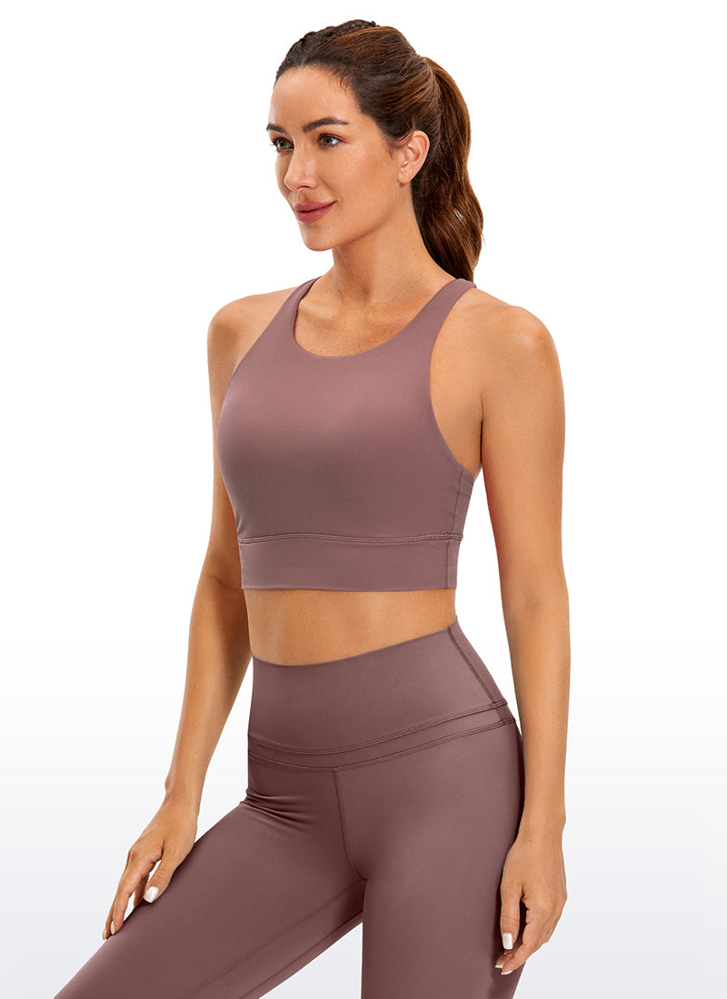 CRZ YOGA Damen Butterluxe Cross Back Gepolstert Crop Sport BH Malve