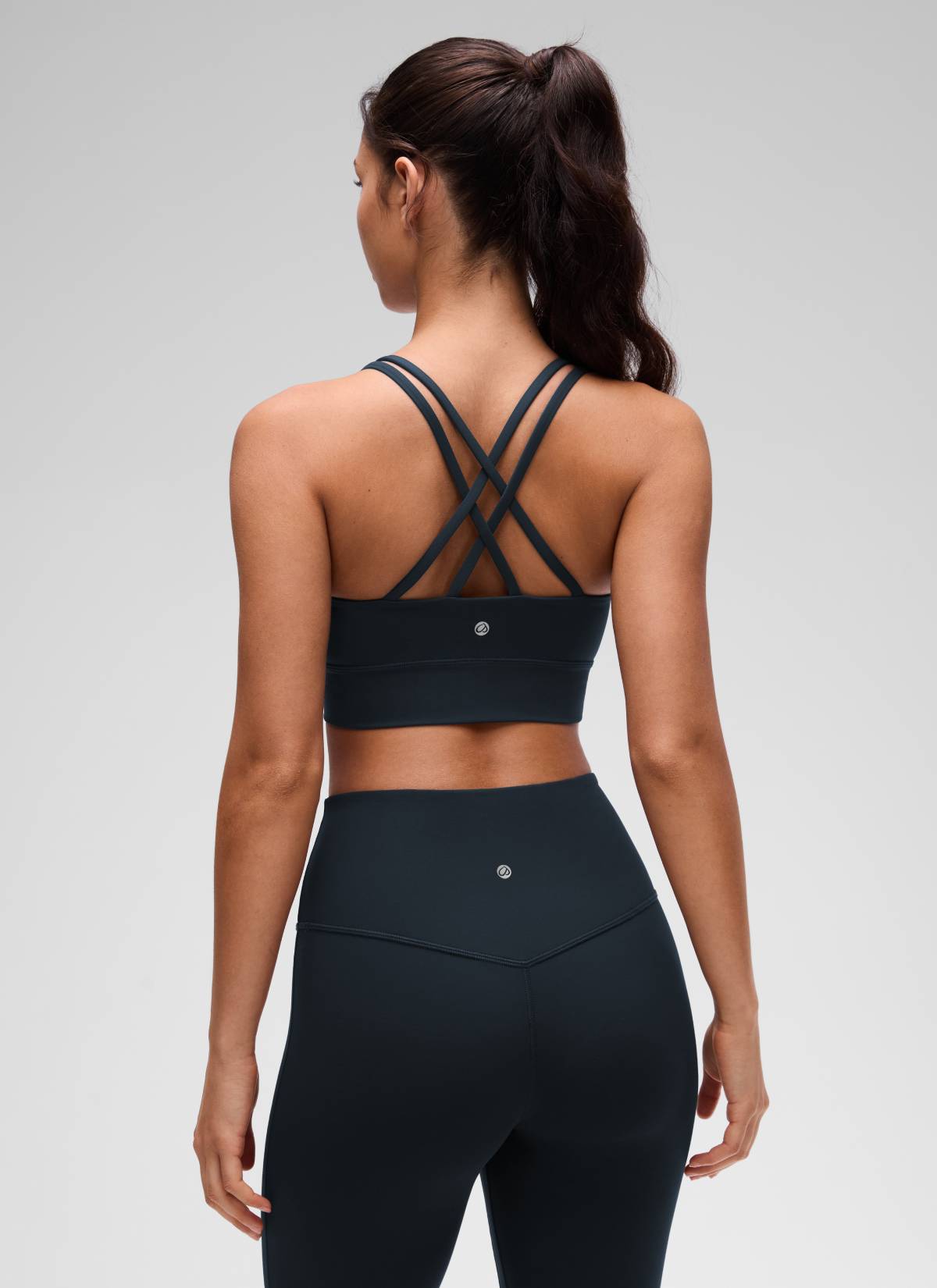 CRZ YOGA Damen Butterluxe Strappy Sport BH Ohne Bügel Echte Marine