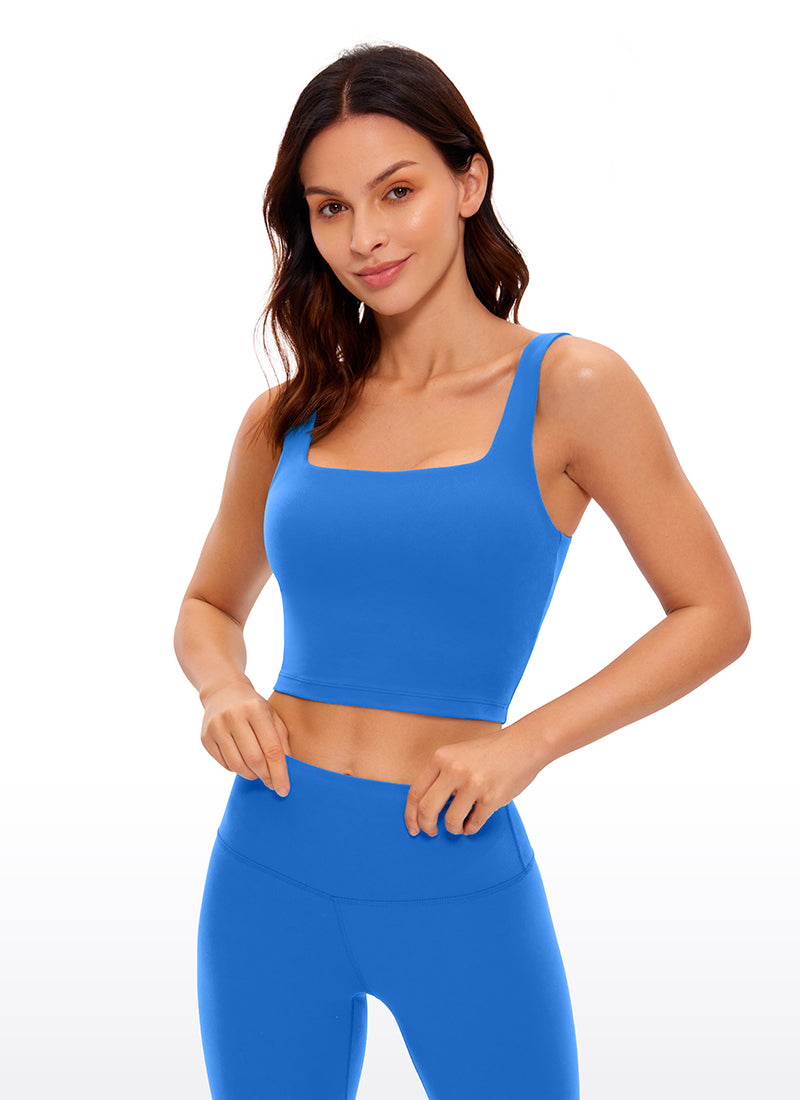 CRZ YOGA Damen Butterluxe Gepolstert Ohne Bügel Sport BH Funkelndes Blau @model_info:BOJ