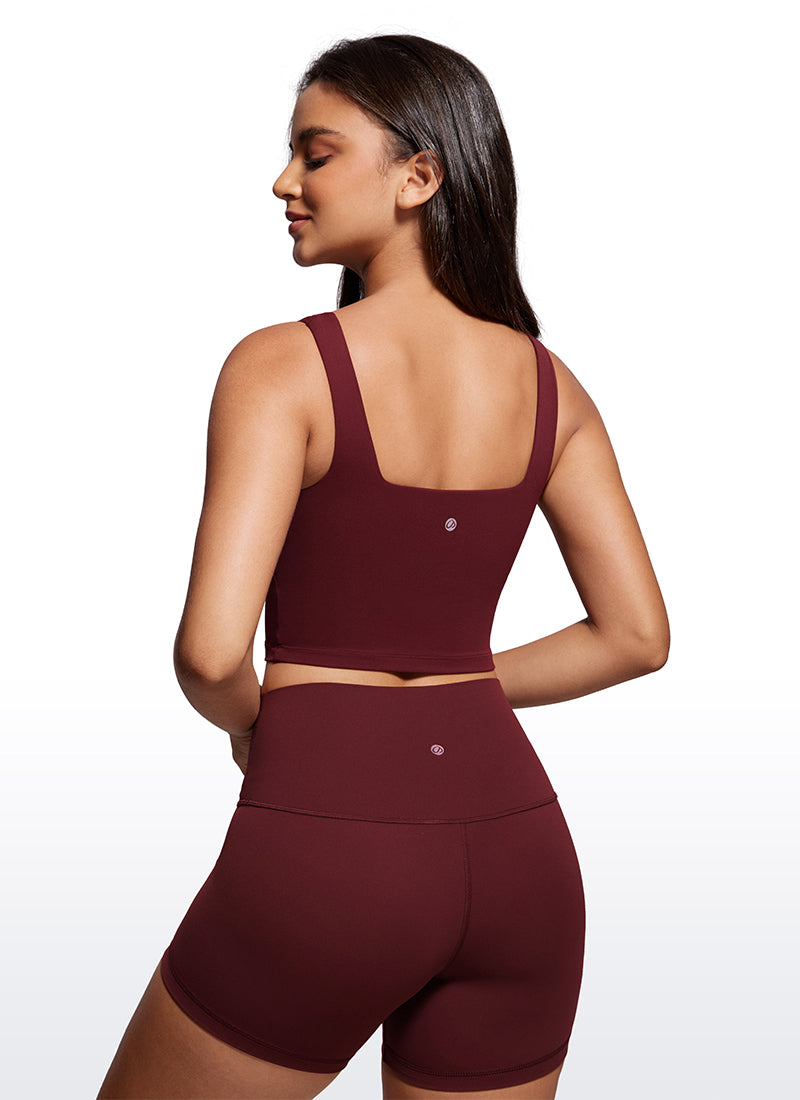 CRZ YOGA Damen Butterluxe Gepolstert Ohne Bügel Sport BH Roter Merlot