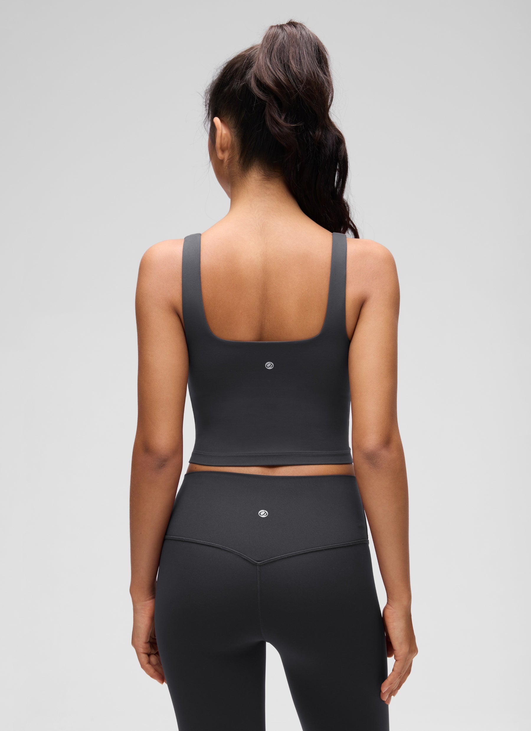 CRZ YOGA Damen Butterluxe Gepolstert Ohne Bügel Sport BH Mysteriöses Grau