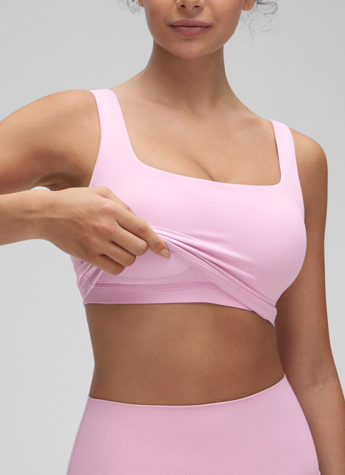 CRZ YOGA Damen Butterluxe Gepolstert Ohne Bügel Sport BH Vita Rosa