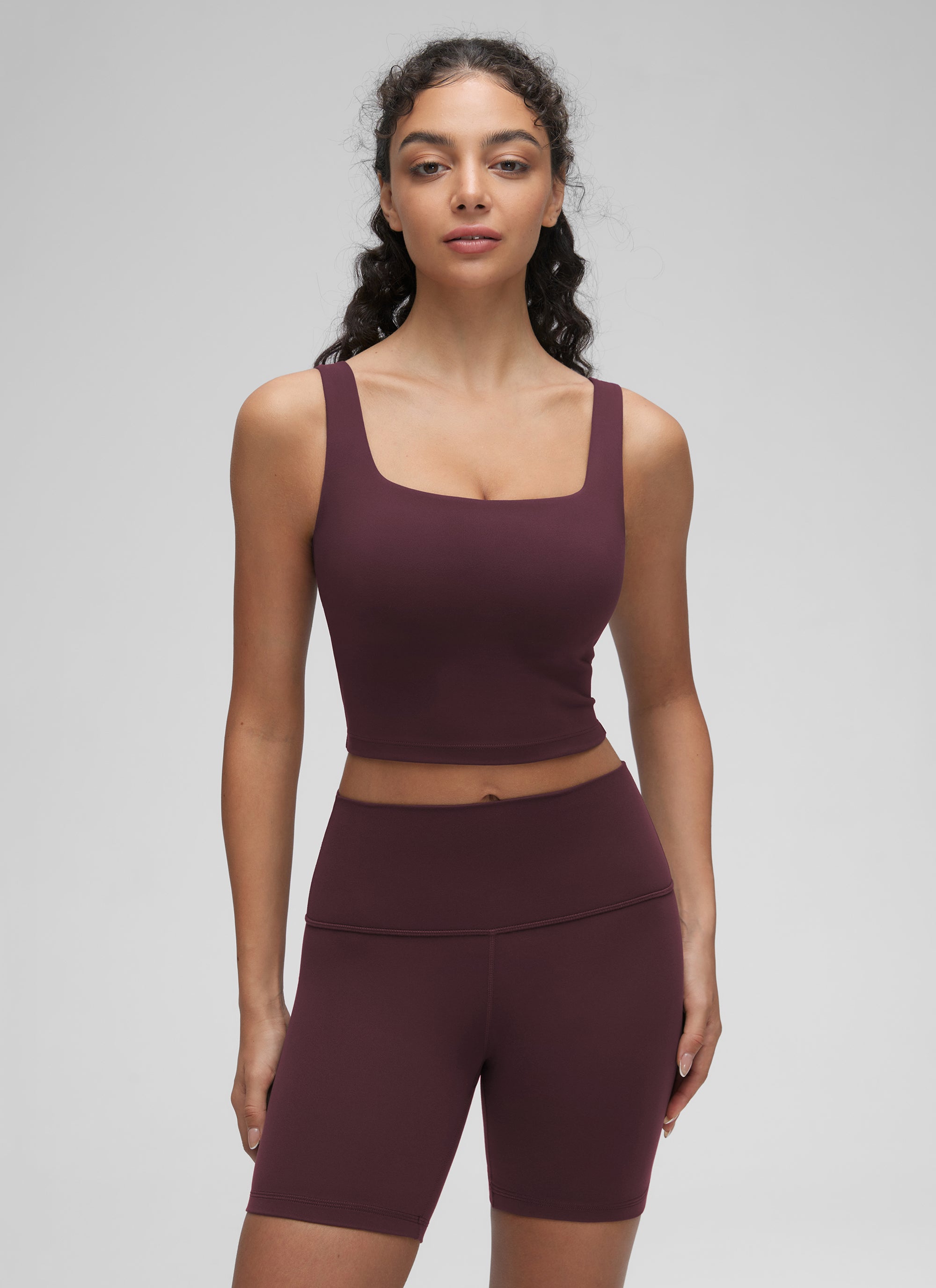 CRZ YOGA Damen Butterluxe Gepolstert Ohne Bügel Sport BH Reife Pflaume