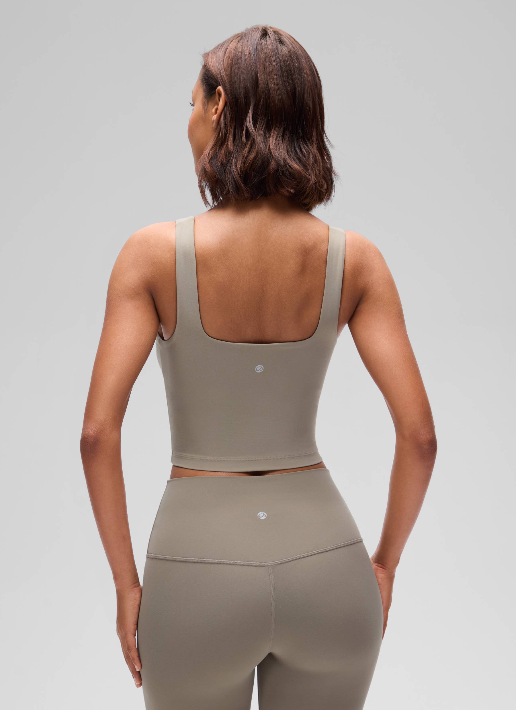 CRZ YOGA Damen Butterluxe Gepolstert Ohne Bügel Sport BH Warmes Aschgrau