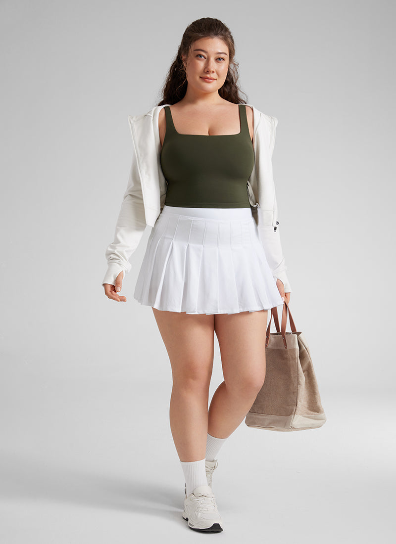 CRZ YOGA Damen Butterluxe Gepolstert Ohne Bügel Sport BH Olivgrün