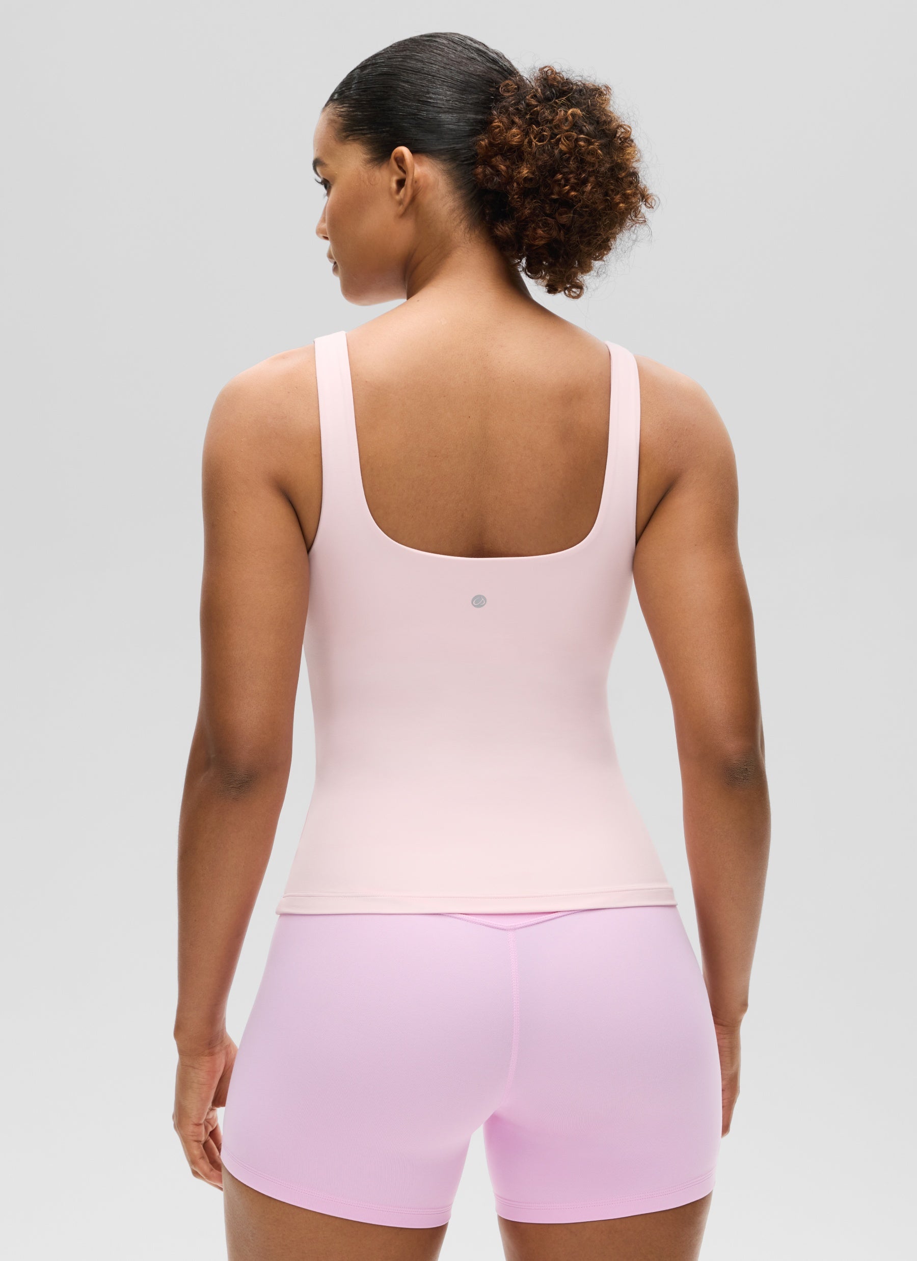 CRZ YOGA Damen Butterluxe Sport Tank Tops mit Integriertem BH Erdbeerrosa